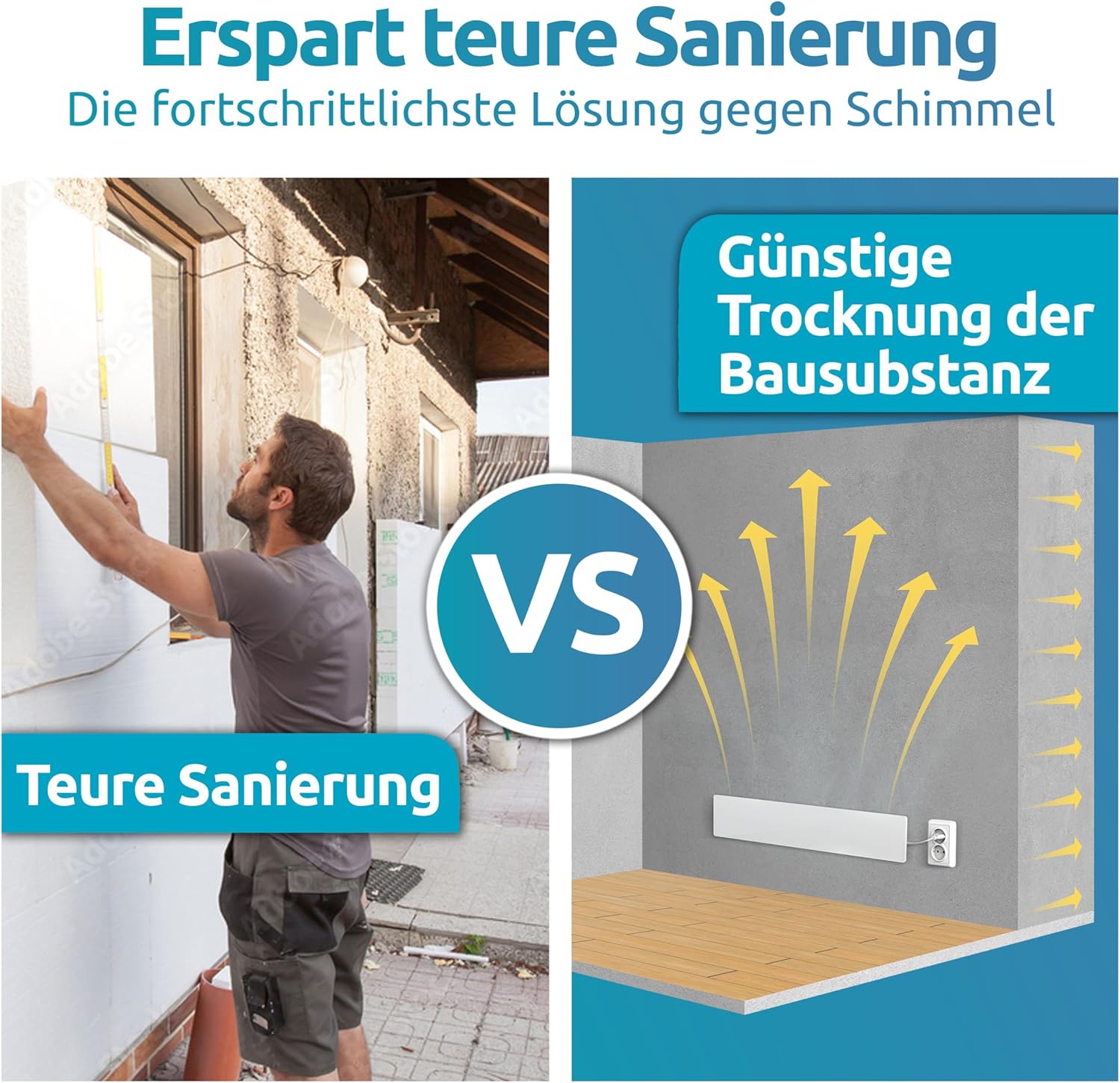 ELIAS Mold Dry – Schimmelentferner für Wand und Badezimmer – ohne Chemikalien – für immer schimmelfrei – die Alternative zu Schimmelspray und Schimmelfarbe für innen weiß – Bild 5