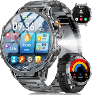 2026 Smartwatch Herren Militär 1,8...