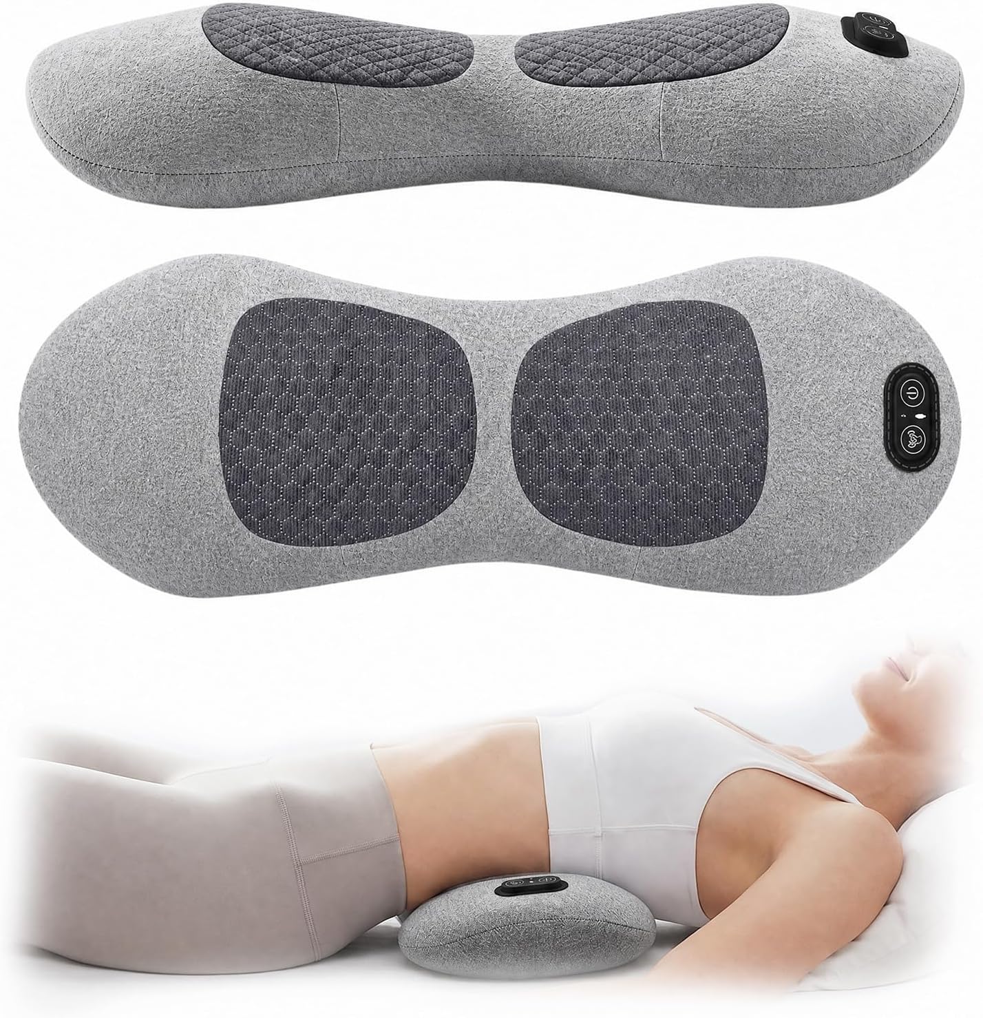 3-in-1-Rückenmassagegerät, Schulter-Massagegerät, Nackenmassagegerät mit Wärme, Vibrationsmassage und Wärmekompresse, intelligentes Massagegerät, für Nacken, Schultern, Rücken