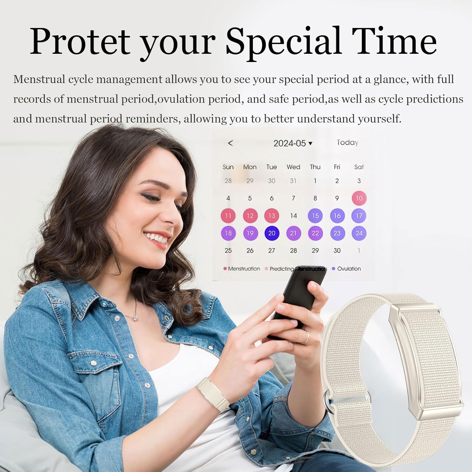 findtime Aktivitäts-Tracker, Fitness-Armband ohne Display, Schrittzähler, Schlaf-Monitor, Herzfrequenz-Monitor, Kalorien-Distanz-Tracking, Multisport-Modi, IP68, wasserdicht, leicht, 2 Armbänder, Weiß – Bild 2