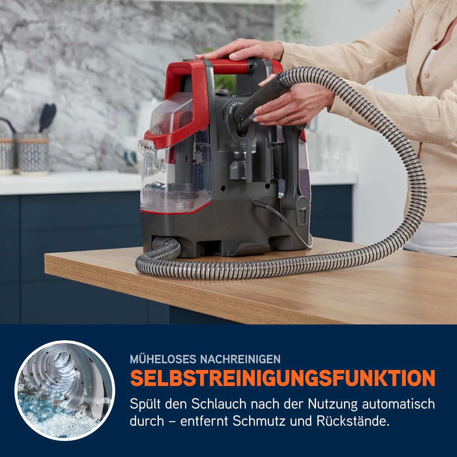 Vax SpotWash Fleckenreiniger – Teppich- und Polsterreinigungsgerät mit starker Saugkraft, schnell trocknend, ideal für die tägliche Tiefenreinigung von Treppen, Sofas, Autos und Hartböden – Bild 8