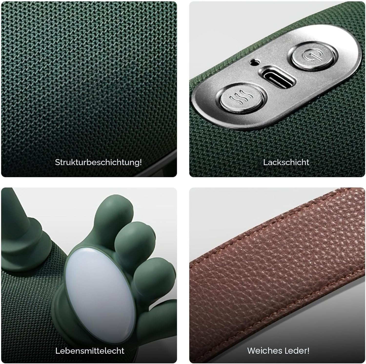 Massagegerät, 4D Bionic Heat Massagegerät, Schultermassagegerät für Nacken und Schultern mit Heizung, 3 Geschwindigkeitsstufen, 2 Wärmeeinstellungen (40 °C/45 °C), USB, für Zuhause/Müdigkeit lindern – Bild 7