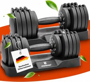 Verstellbares Hantelset, 12 kg, 18 ...