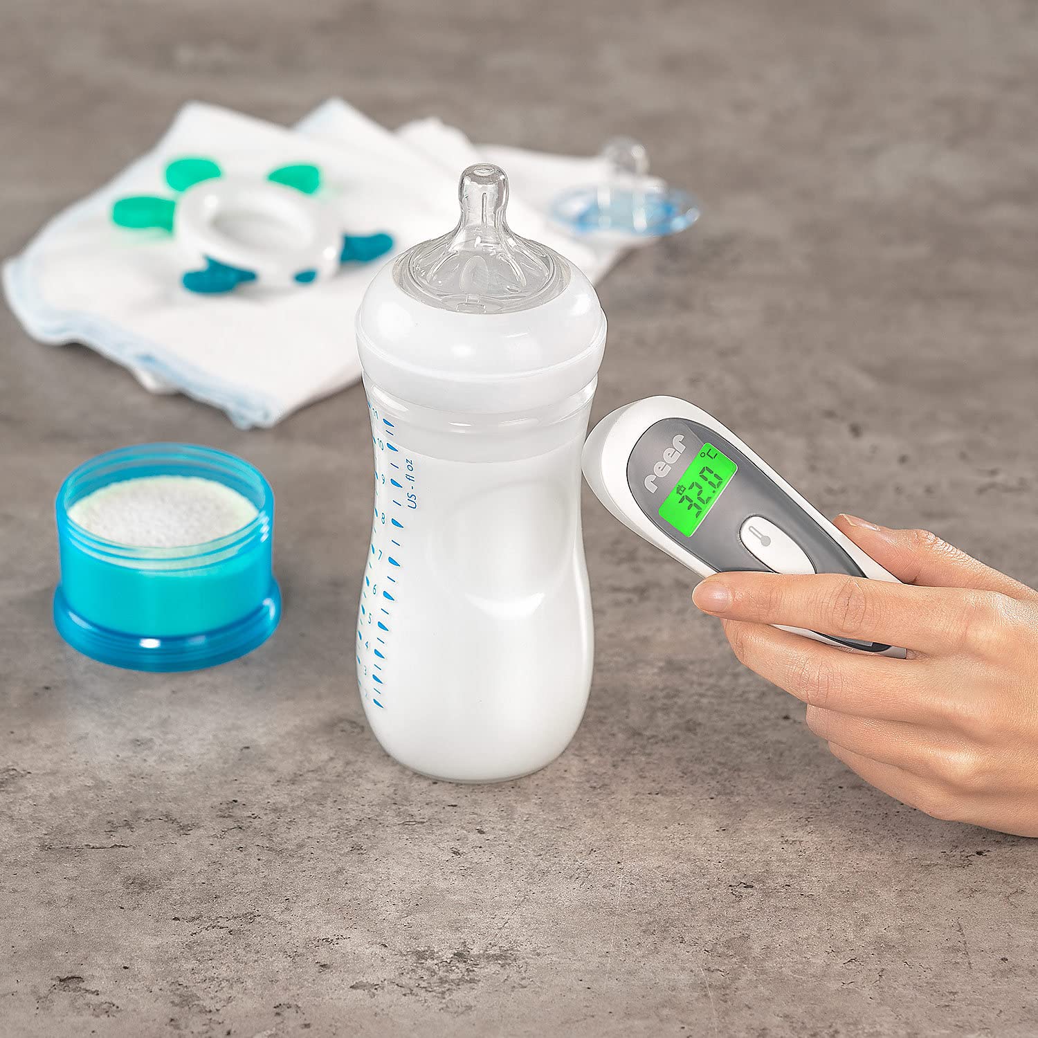 Reer Color SoftTemp 3-in-1 Infrarot-Fieberthermometer für Babys mit visueller Fieberwarnung, weiß – Bild 6