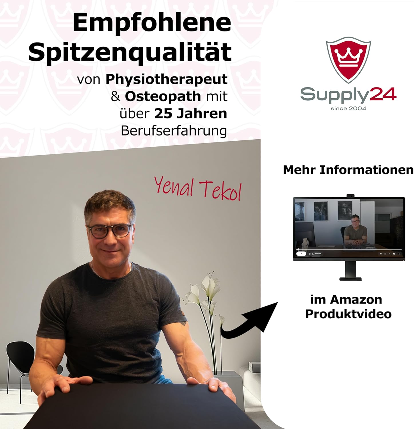 Orthopädisches Gelschaum-Sitzkissen gegen Dekubitus, 45 x 43 x 7 cm – hergestellt in Europa | Ergonomisch und druckentlastend | Hochwertiger RG60 Gelschaum | – Bild 3