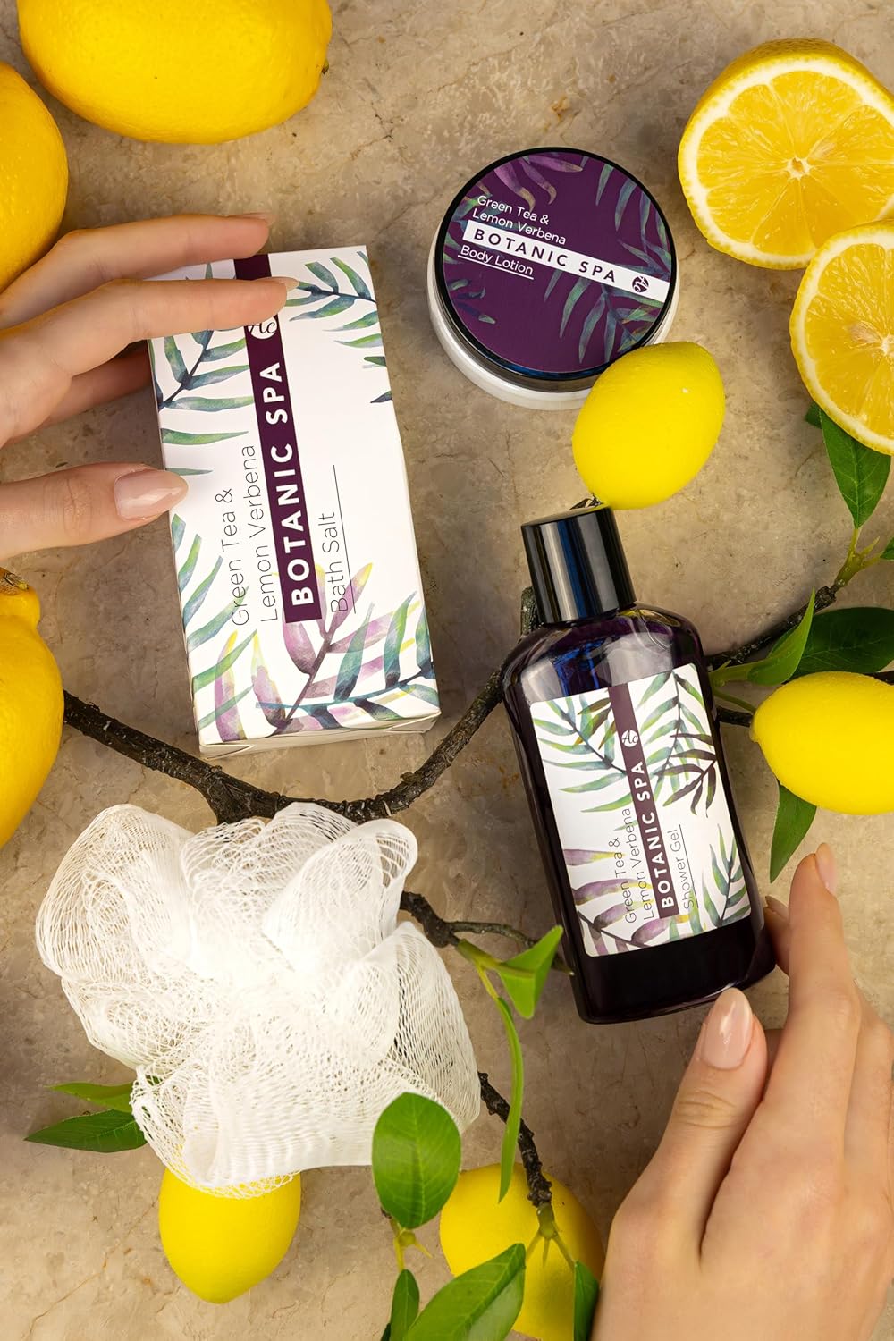 Accentra Botanic Spa Geschenkset im dekorativen Seegraskorb – 5-teiliges Bade- und Duschset, bestes Geschenk für Geburtstag, Valentinstag usw. – Bild 13