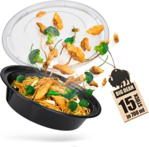 BigDean 15 Stück runde Meal-Prep-B...