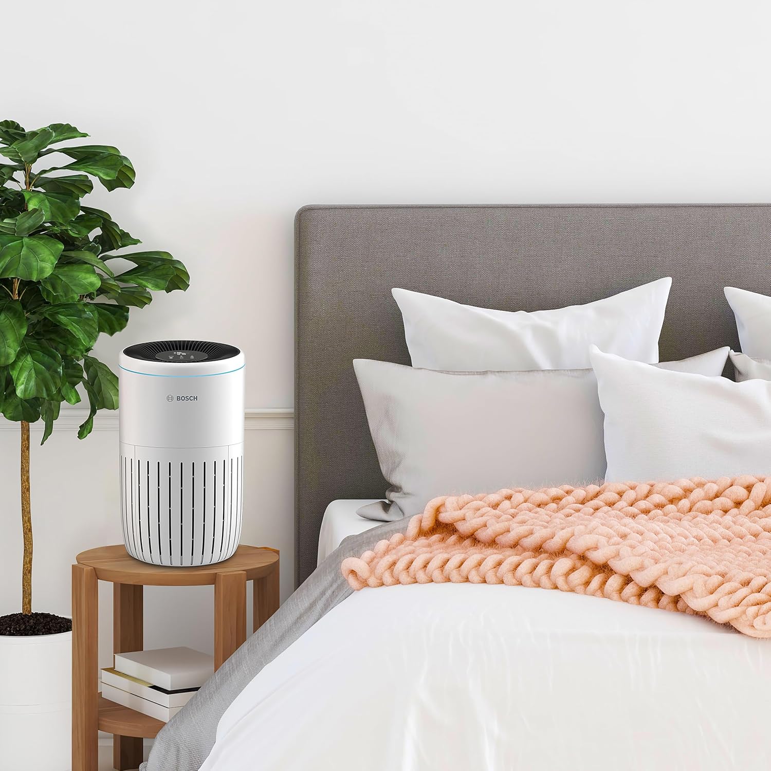 Bosch Air 2000 Luftreiniger – Für Räume bis 37,5 m² – Entfernt effizient Schadstoffe – Mit 3-in-1-Luftfilter, Smart Sensor, Automatikmodus, Schlafmodus (< 25 dB(A)) – CADR: 180 m³/h – Bild 4