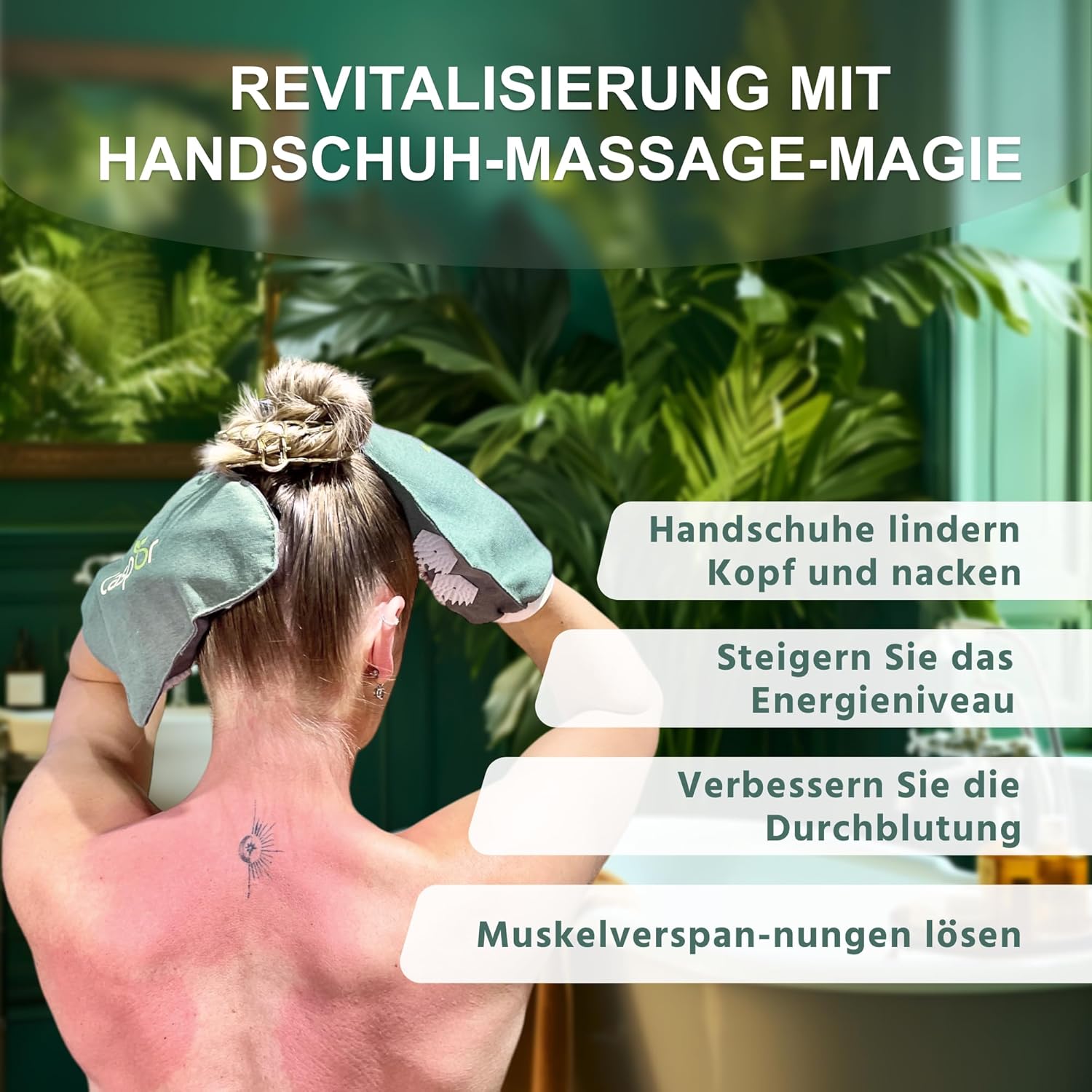 Akupressurmatten-Set mit Kissen, Tasche, Massagehandschuhen, Akupunkturmatte, Entspannungsgeschenk, Massagematte, Akupressurmatte hilft bei Verspannungen, Rückenschmerzen Caspor – Bild 4