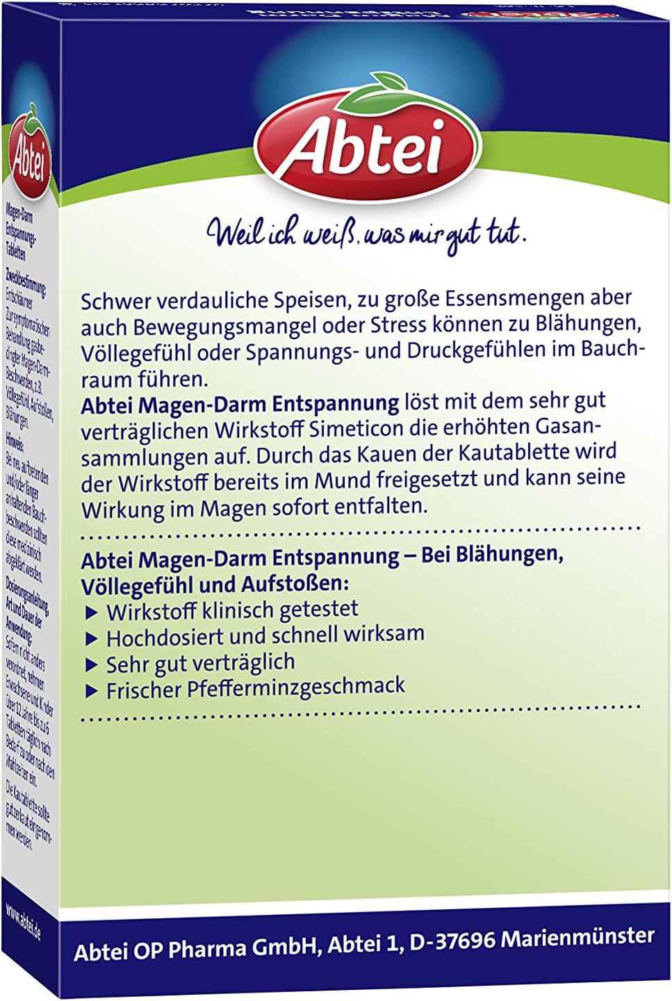 Abbey Magen-Darm-Entspannungstabletten, 20 Stück, 1 Packung (39 g) – Bild 6