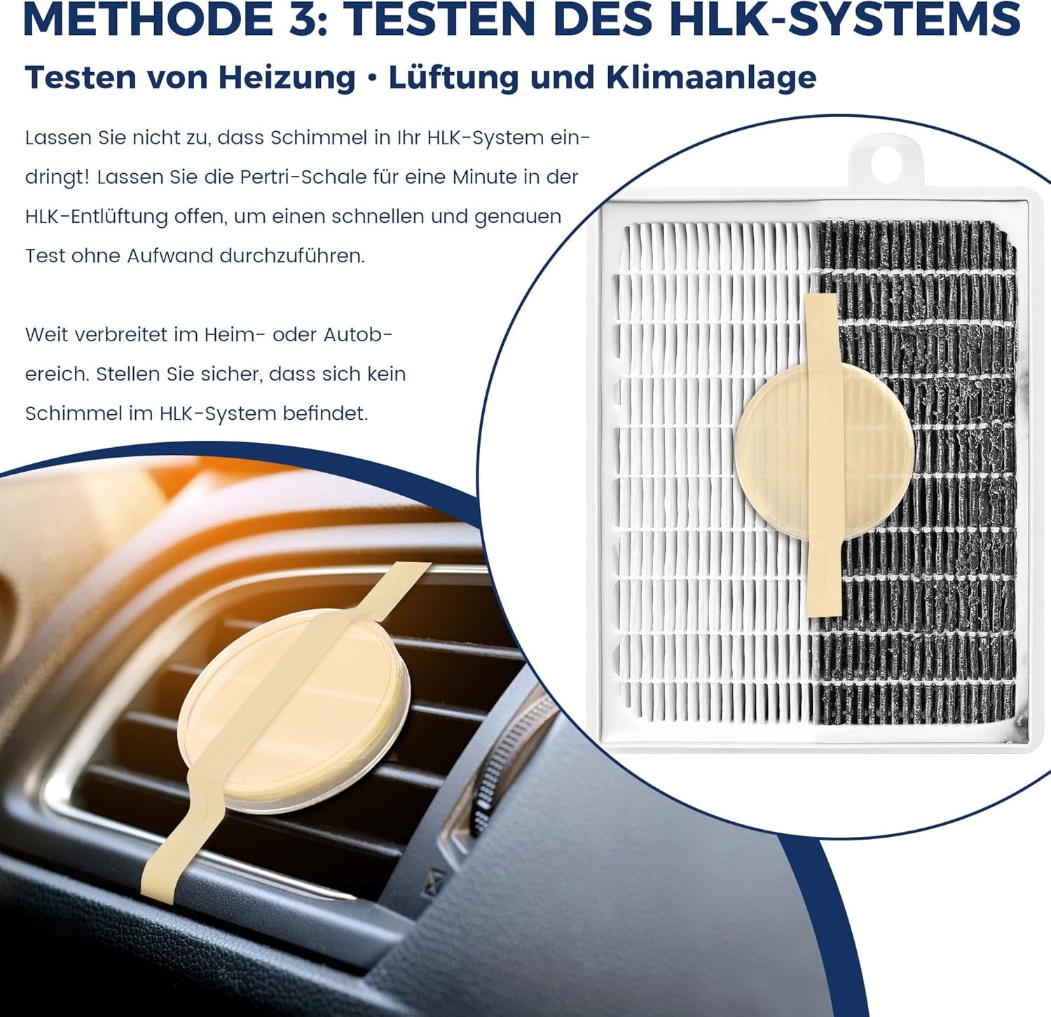 Schimmel-Test-Set für Zuhause – Schimmel-Test für 5 Räume – Schimmel-Schnelltest-Raumluft-Set für Raumluftqualität – inklusive Identifizierungsanleitung und Anleitung – Bild 4