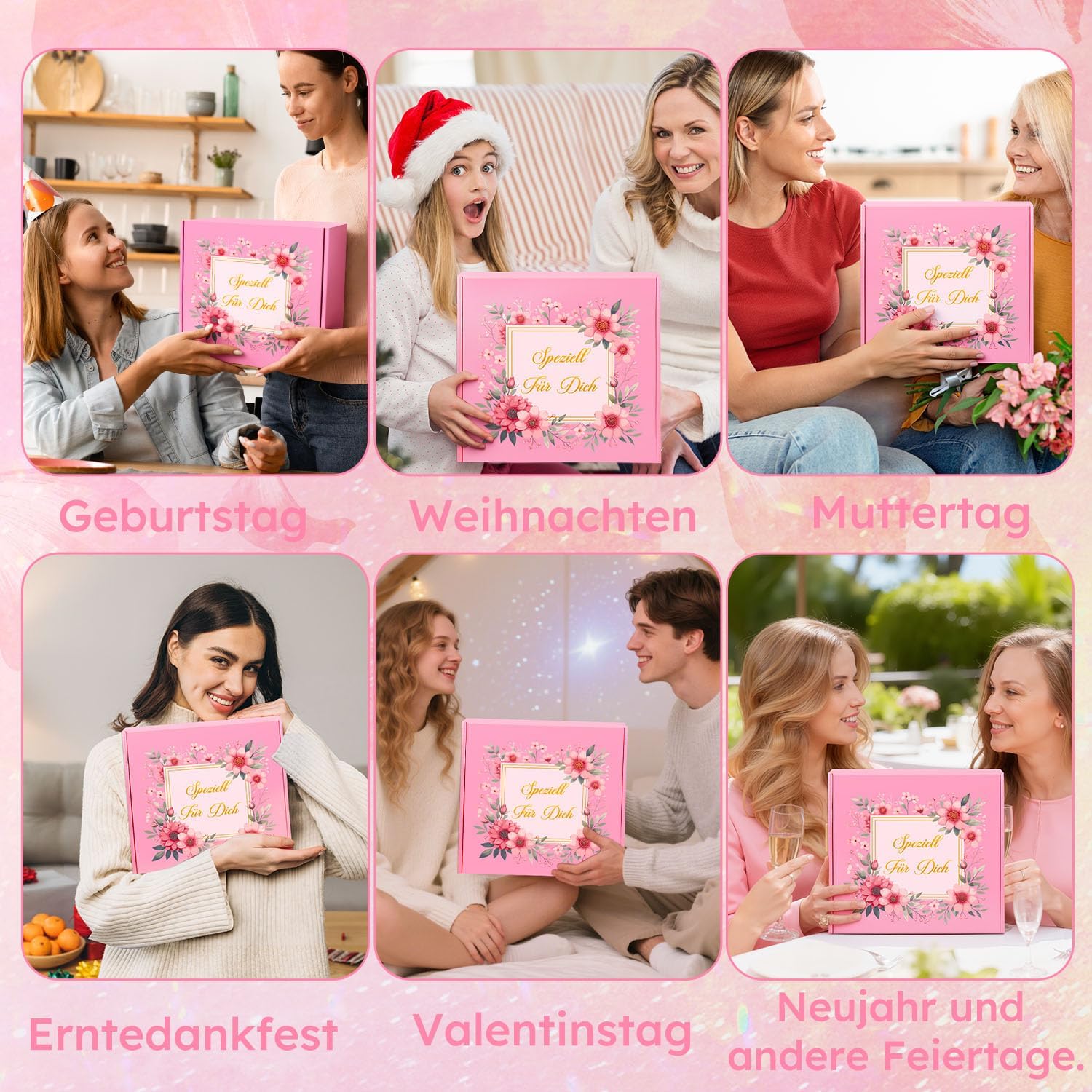 Giftota Geschenke für Frauen, Rosa, 11-teilige Spa-Selfcare-Geschenkidee für Frauen, Wellness-Geschenkset, Freundin, Geburtstag, Valentinstag, Muttertag, Weihnachtstag, Geschenke für Mama, Schwester, beste Freundin – Bild 6