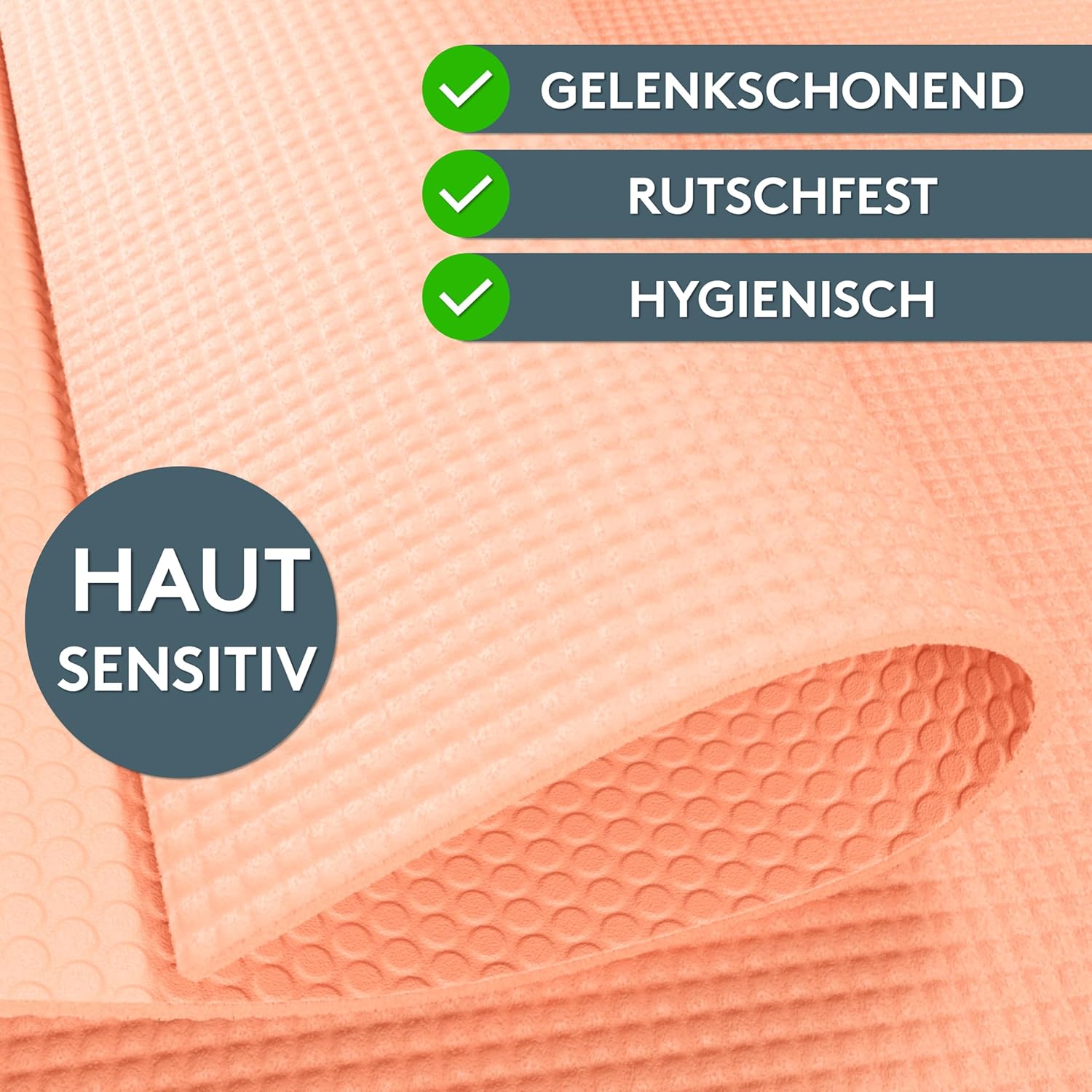 LILENO SPORTS Yogamatte (180x60cm) inkl. Tragegurt - Sport- und Yogamatte extra rutschfest in 4 mm Dicke - Gymnastikmatte und Fitnessmatte für Workout und Yoga - Sportmatte für Zuhause – Bild 3