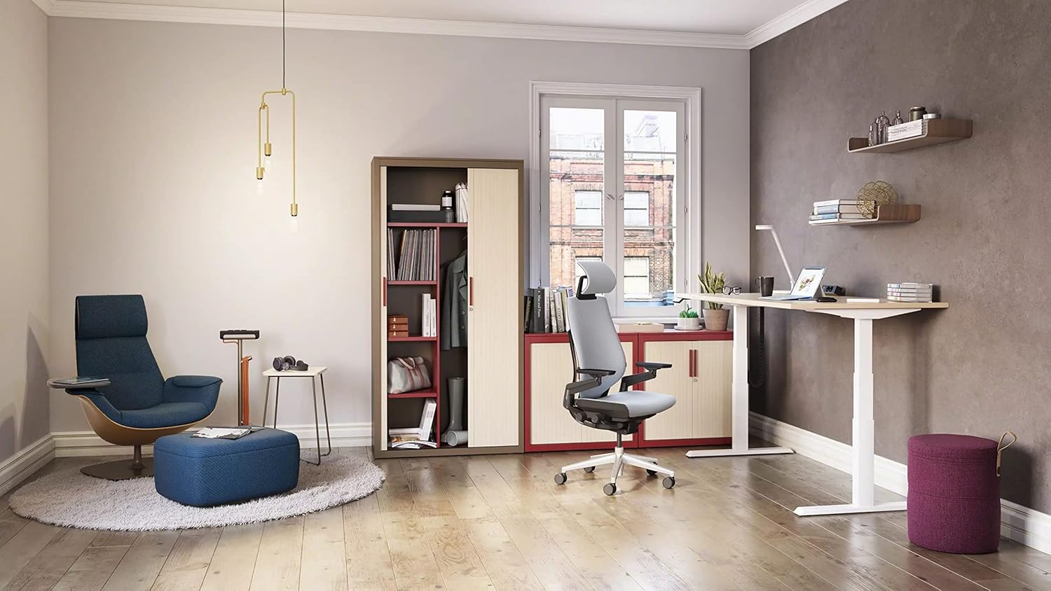 Steelcase Gesture Bürostuhl mit Bezug in Onyxschwarz, 66 x 62,5 x 104 cm – Bild 2