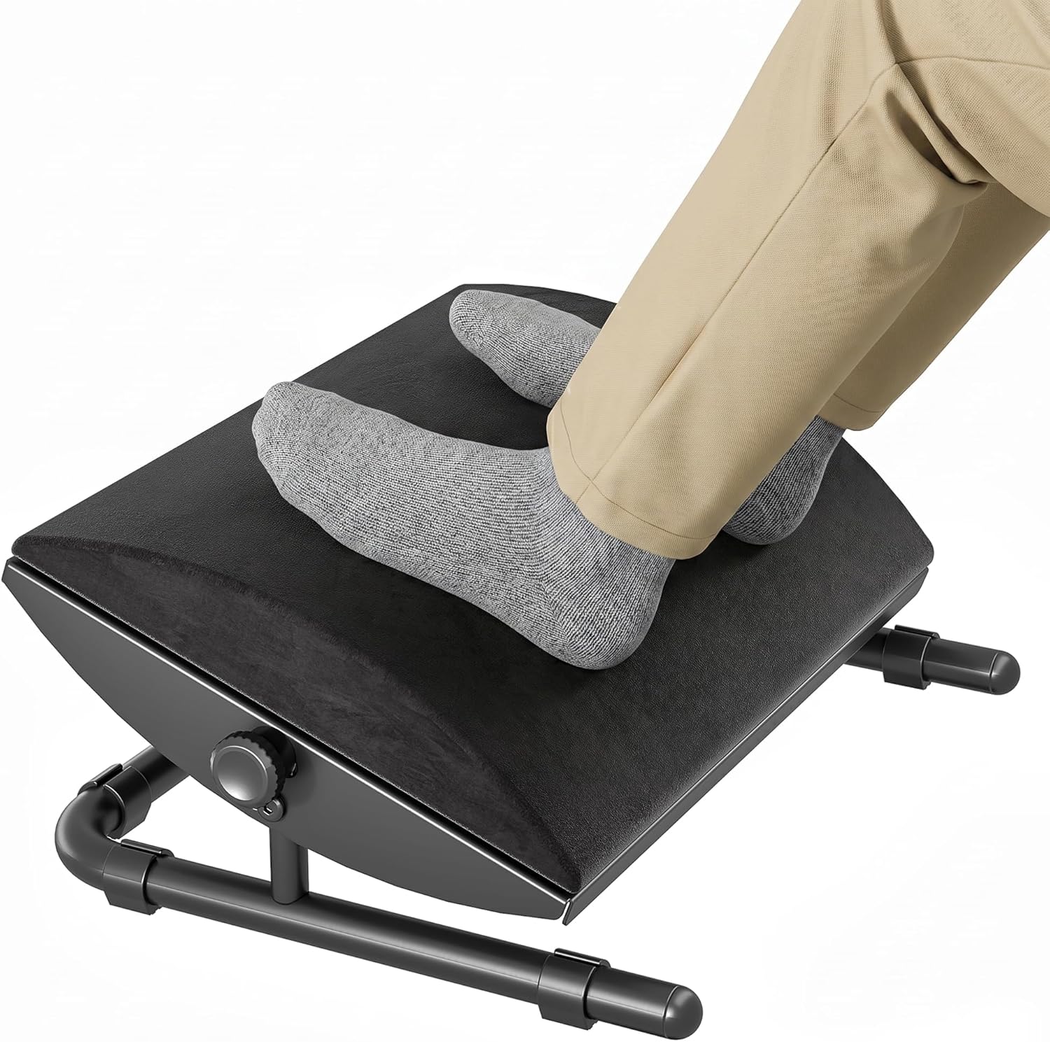 PEGZONE Fußstütze für den Arbeitsplatz unter dem Schreibtisch, ergonomische Fußstütze mit verstellbarem Neigungswinkel, Fußhocker für unter dem Bürostuhl, Ruhestuhl für Heimarbeit und Studium