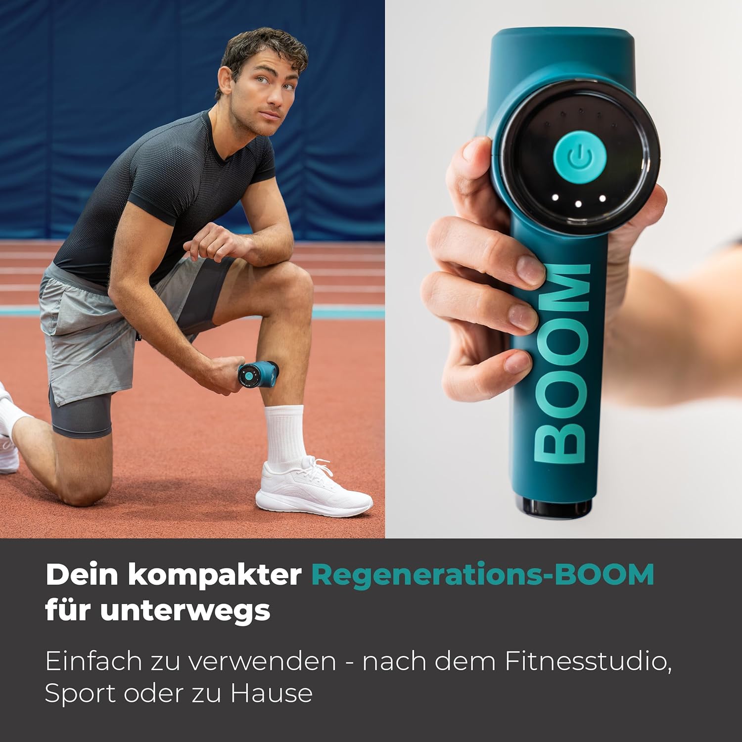 Beurer Antelope BOOM Massagepistole, kompakte Massagepistole mit 4 Aufsätzen, zur Entspannung und Regeneration, kraftvolle Triggerpunktmassage, Muskelmassagegerät mit 5 Intensitätsstufen & Akku – Bild 4