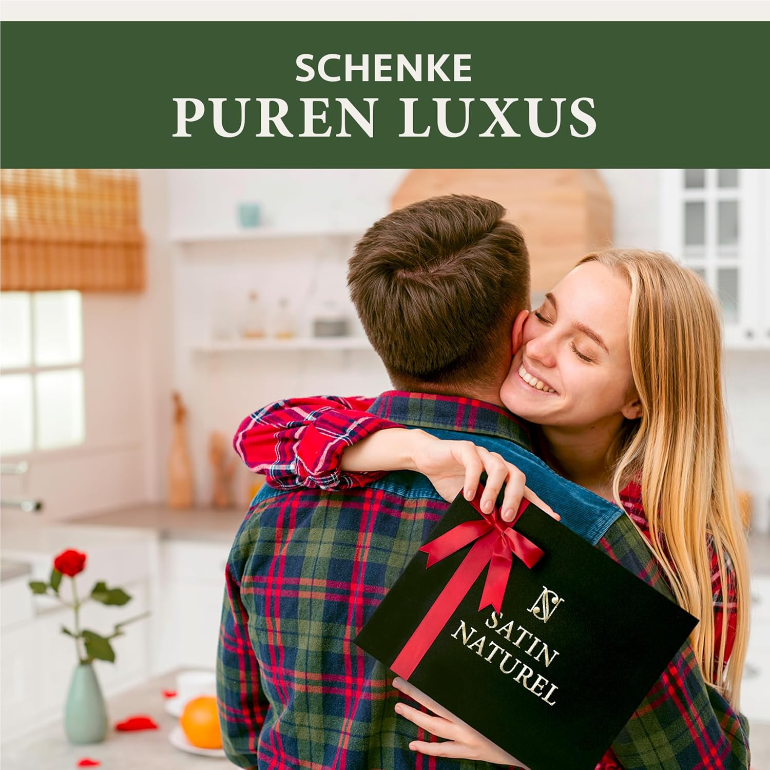Satin Naturel Verwöhn-Geschenkset für Frauen mit Bio-Arganöl, Rizinusöl, Mandelöl, Jojobaöl und Sheabutter, Wellness-Set – Bild 7