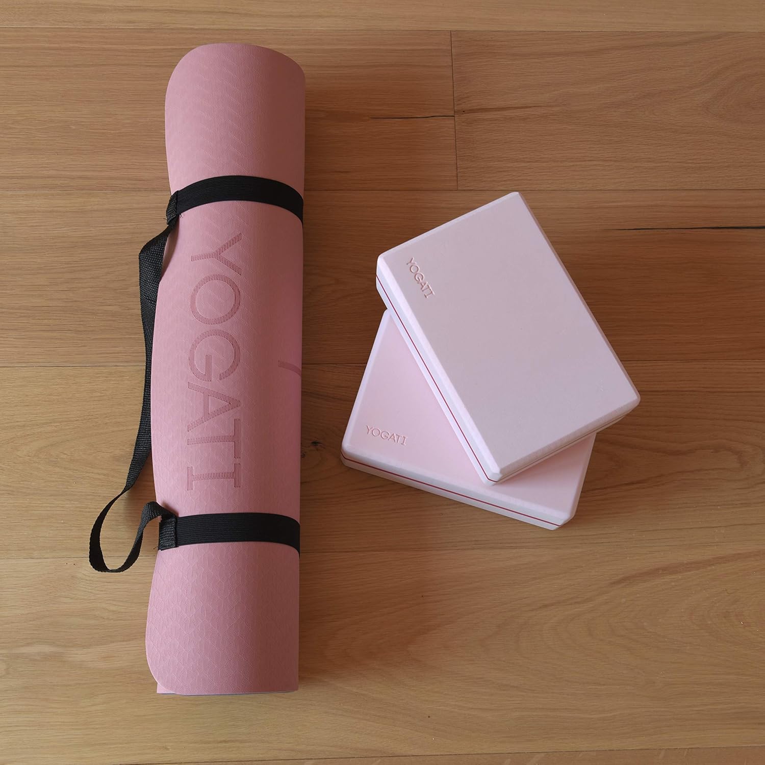 YOGATI Yogamatte, rutschfest, schadstofffrei, mit Tragegurt, Yogamatte mit Ausrichtungslinien, ideale Yogamatte zur Verwendung als Gymnastikmatte, Sportmatte, Fitnessmatte, Yogamatte – Bild 6