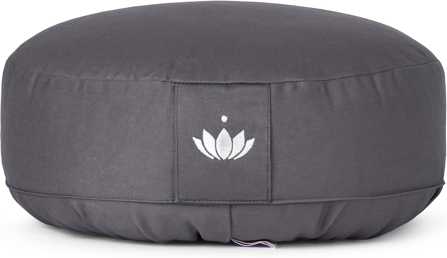 Lotuscrafts Yogakissen, Meditationskissen, extra niedrig – Höhe 10 cm – waschbarer Baumwollbezug – Yogakissen mit Dinkelfüllung – GOTS-zertifiziert – Bild 2