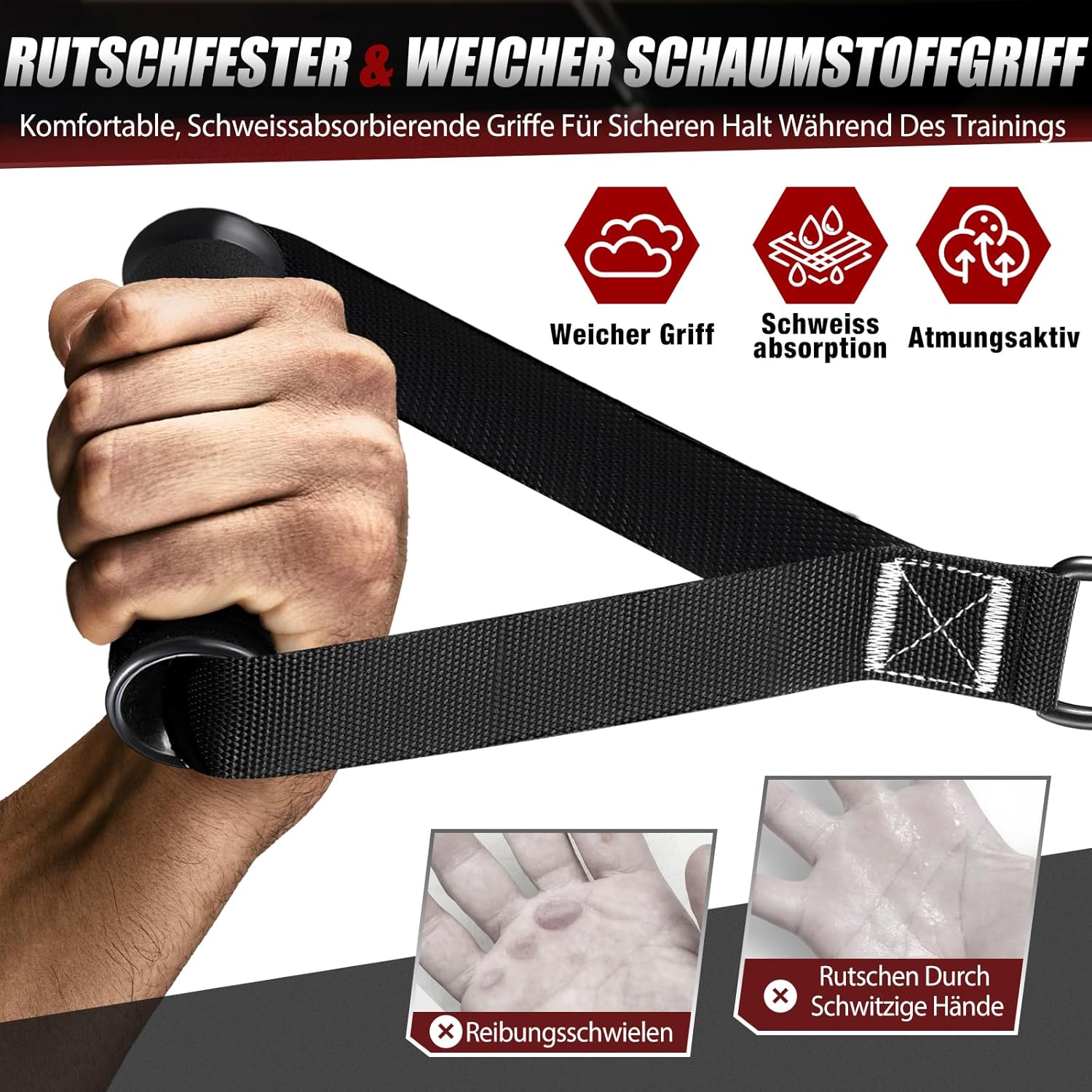 Fitnessbänder-Set, 150 lbs 200 lbs 250 lbs Widerstandsbänder 5 verschiedene Stärken, Widerstandsbänder-Set mit Griffen, Knöchelriemen und Türanker, tragbarer Rucksack, für Indoor-Heim-Fitnessstudio und Outdoor – Bild 4