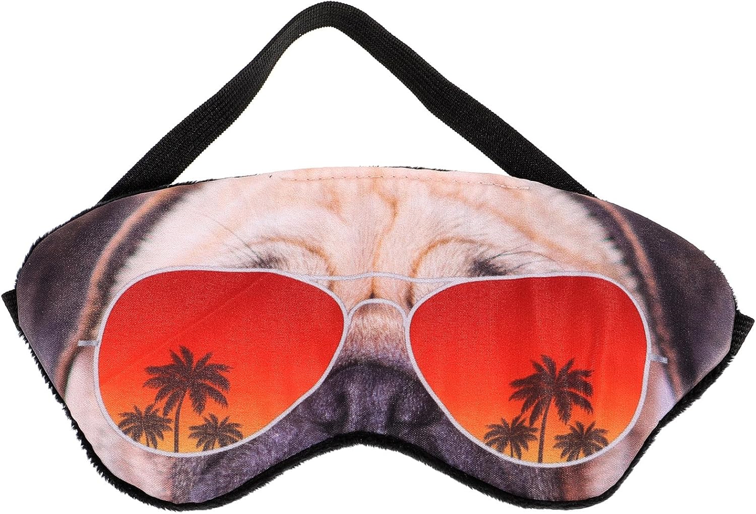 GARVALON Schlafmaske mit 3D-Hundemotiv, blickdicht, Calico-Augenbinde, konturierte Passform für Damen und Herren, Reiseschlafmaske gegen Licht – Bild 4