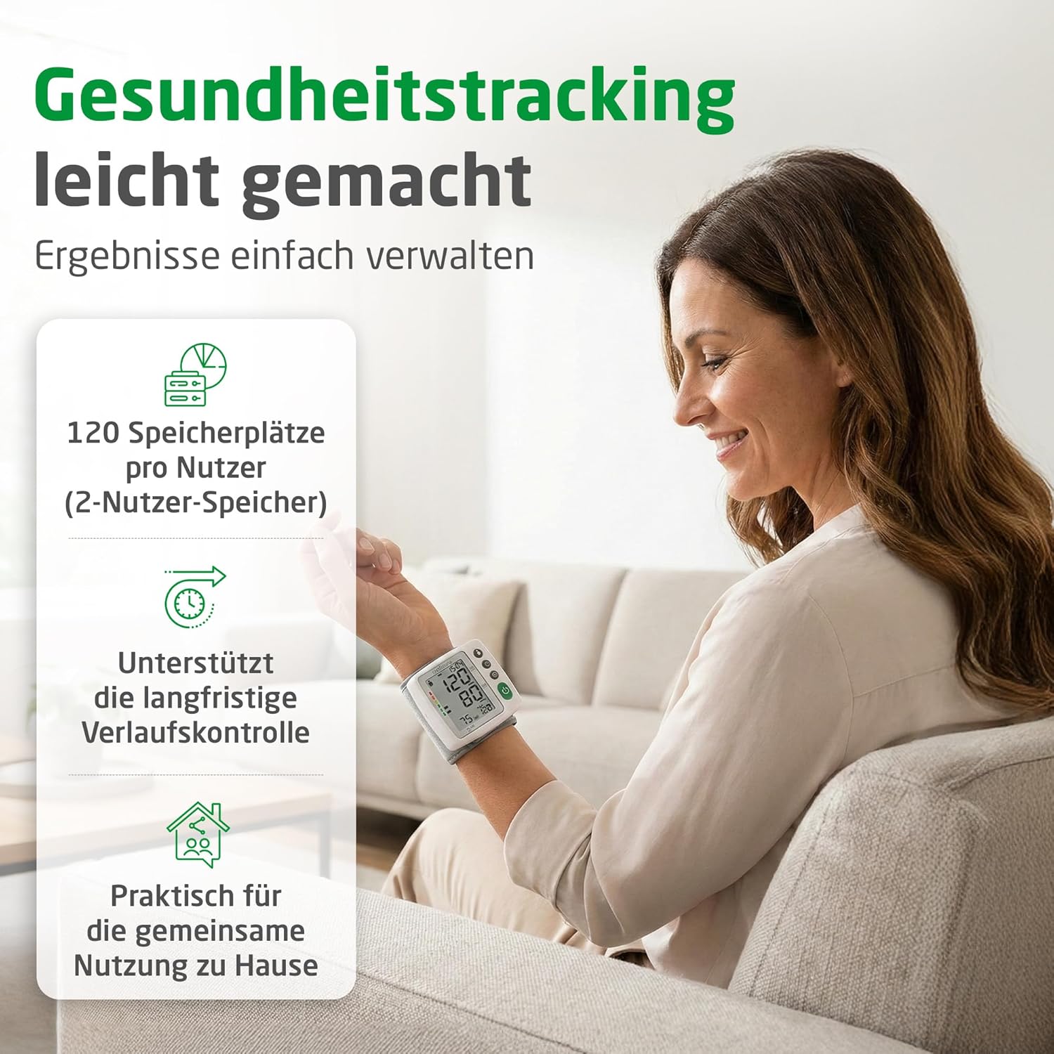 Medisana 51072 Handgelenk-Blutdruckmessgerät BW 315 weiß – Bild 4