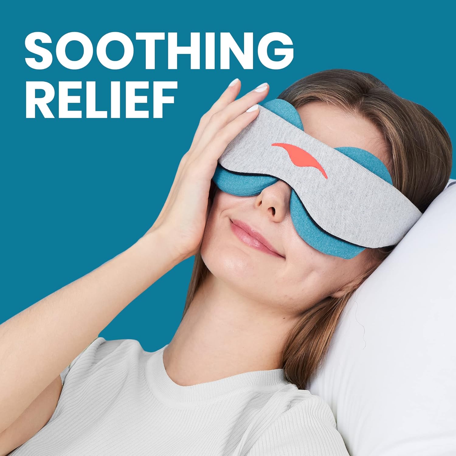 Manta Cool Sleep Mask – Verdunkelnde, kühlende Augenmaske, Schlafmaske mit keramischen Kühlperlen für Migräne, Schlaf, geschwollene Augen und Linderung von Nebenhöhlenbeschwerden – Bild 2