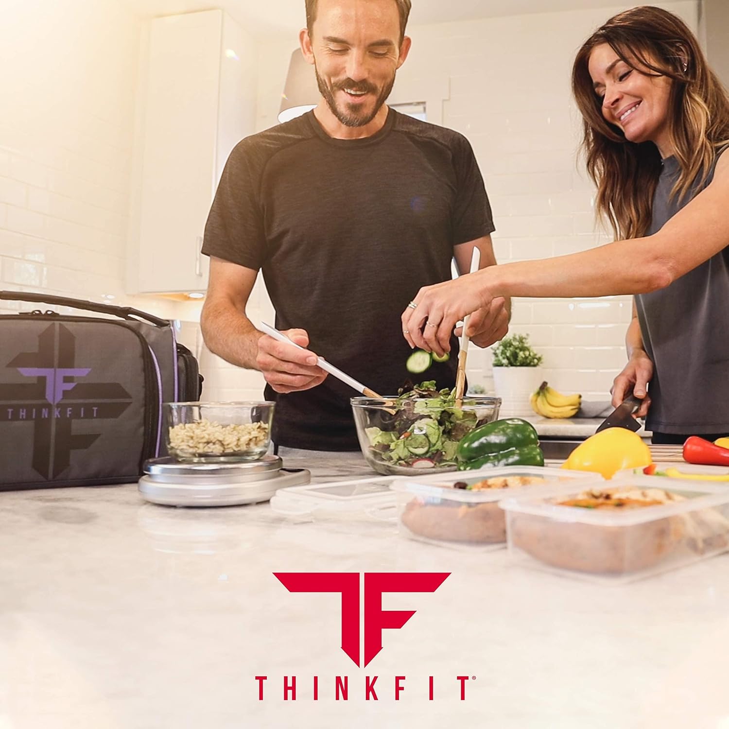 Isolierte Lunchbox mit 6 Meal-Prep-Boxen – BPA-frei, wiederverwendbar, mikrowellen- und gefriergeeignet – Lunchtasche mit Shaker-Becher, Pillen-Organizer, Schultergurt und Kühlakkus – Kühltasche blau – Bild 8