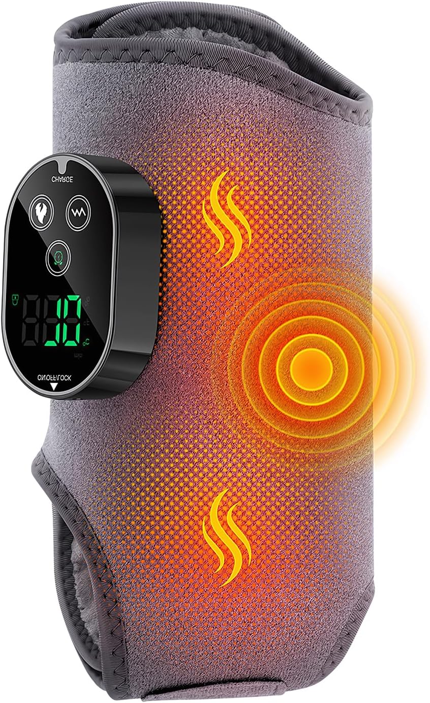 4 in 1 Fußmassagegerät, Elektrisches Fußmassagegerät mit 6 Wärmestufen & 3 Vibrationsmodi, Kabelloses Fußmassagegerät, Zeitlich Abgestimmtes Massagegerät für Füße, Beine, Knie, Ellbogen, Muttertag Geschenk