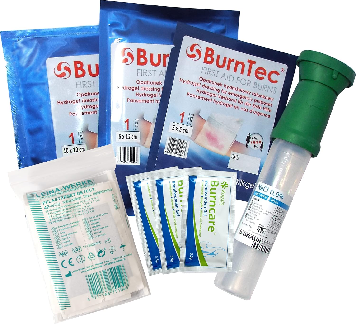 Gastro-Erste-Hilfe-Koffer für Betriebe nach DIN EN 13157 inklusive Augenspülung + Feuergel + detektierbare Pflaster + Hydrogel-Verbände – Bild 3