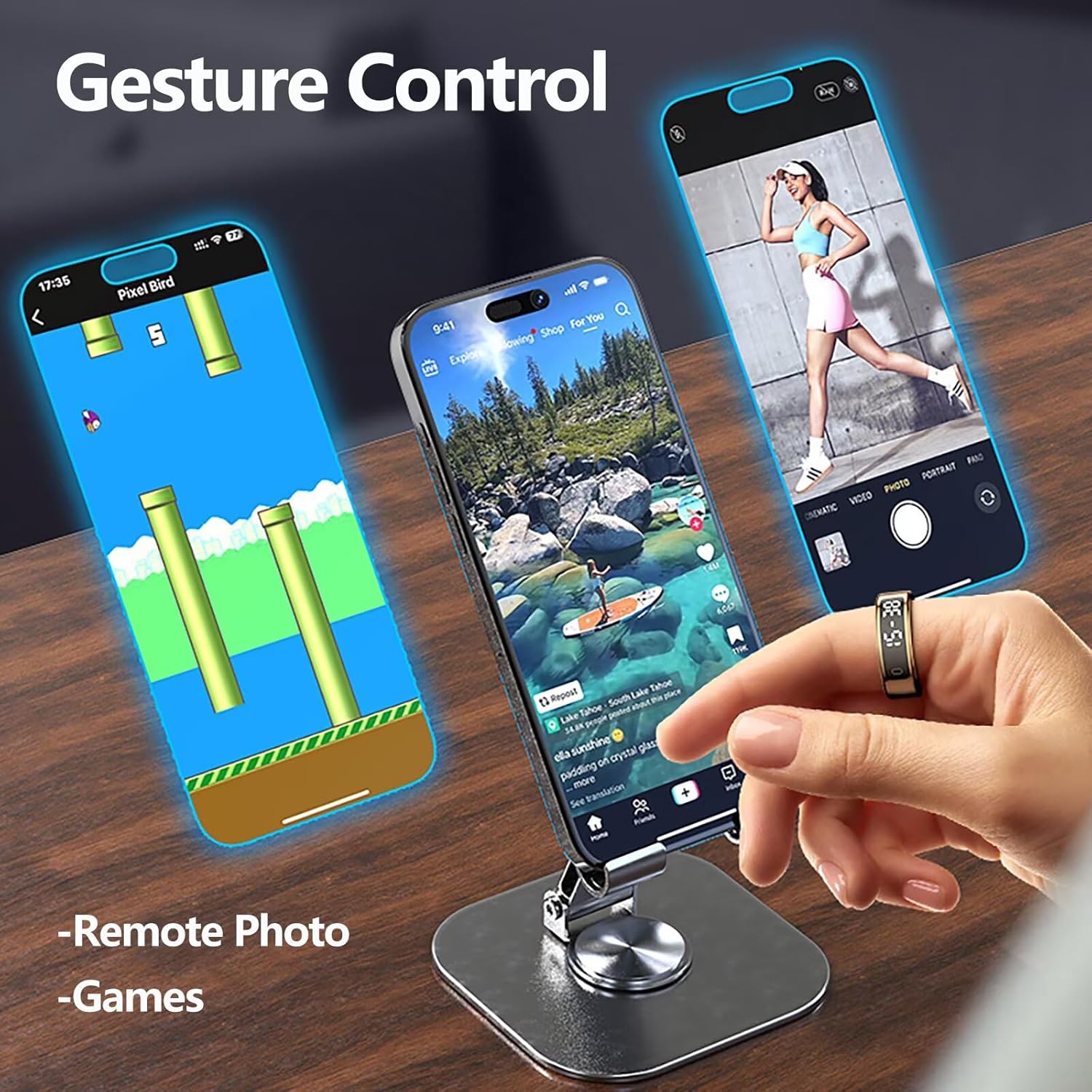 Smart Ring Edelstahl Smart Ringe für Männer Frauen 5 ATM Wasserdicht Fitness Ring Tracker Android iOS Fitness Ring Schlaf Tracker Herzfrequenzmesser Schlafring Fitness Tracker Schrittzähler Gesundheitsring – Bild 5