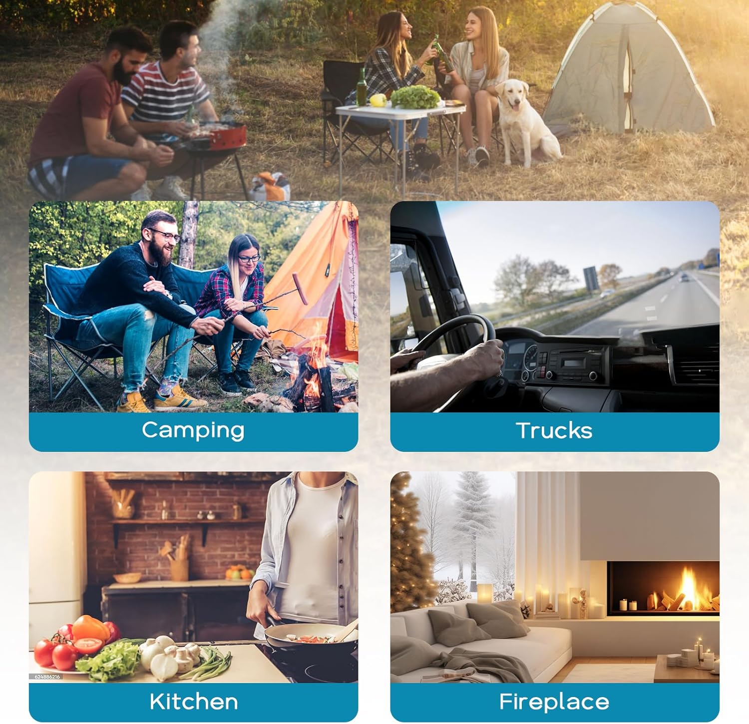CF-9R Kohlenmonoxidmelder, CO-Detektor, Luftqualitätsmonitor mit akustischen und optischen Alarmen, Taschenlampe, Stoppuhr, Temperatur-Feuchtigkeitssensor für Zuhause, Reisen, Camping – Bild 9