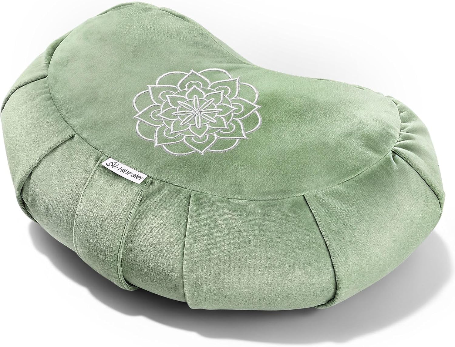 Premium-Meditationskissen – bequemes Bodenkissen für Erwachsene, traditionelles Halbmond-Meditationskissen, Yoga, Buchweizenrolle