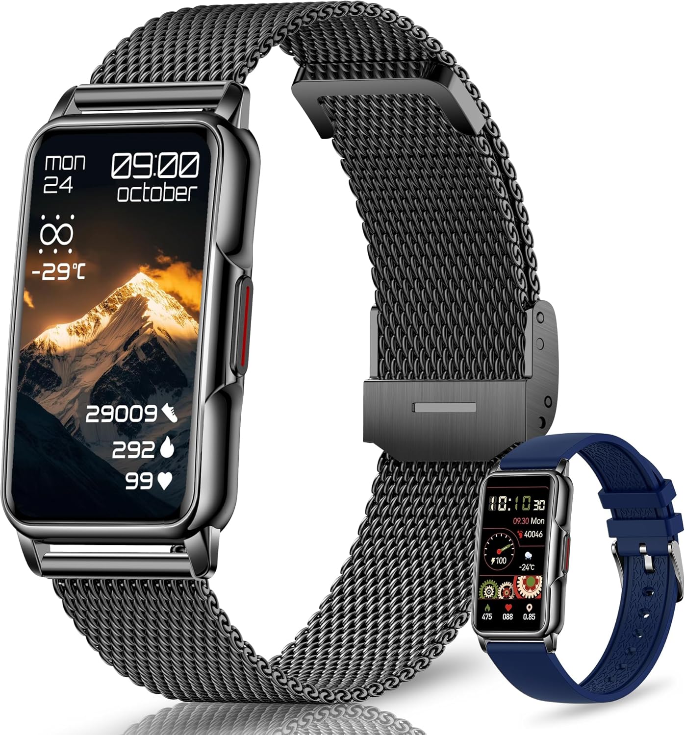 126+ Sportmodi Smartwatch Herren Damen 1,47 Zoll HD Smartwatch Fitnessuhr mit Bluetooth-Benachrichtigungen, Schrittzähler, Schlafmonitor, Herzfrequenzmesser, SpO2, IP68 Smartwatch für Android/iOS