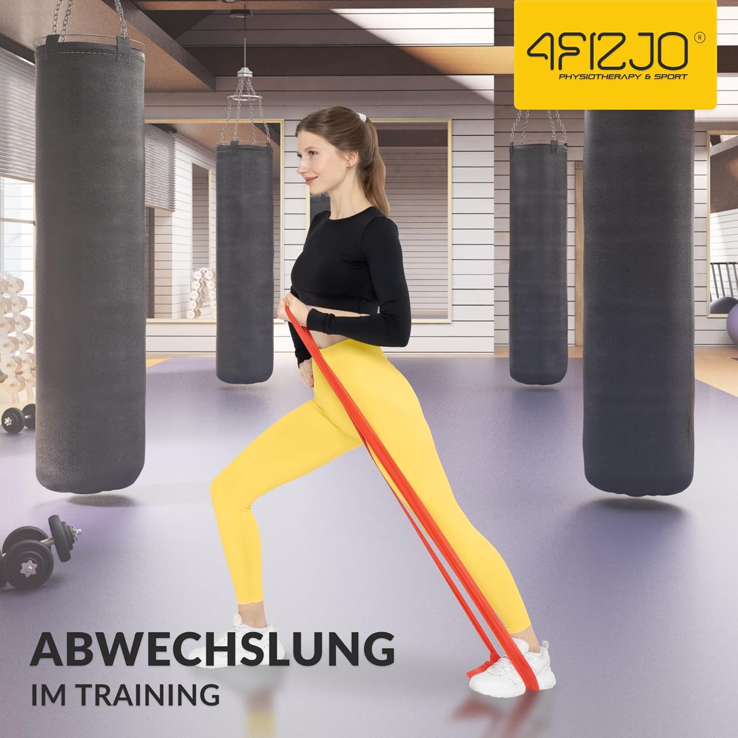 4FIZJO Latex Fitnessband 2M Widerstandsbänder Krafttraining Calisthenics-Ausrüstung Trainingsband für Yoga Gymnastikband Rehabilitationsband – Bild 8