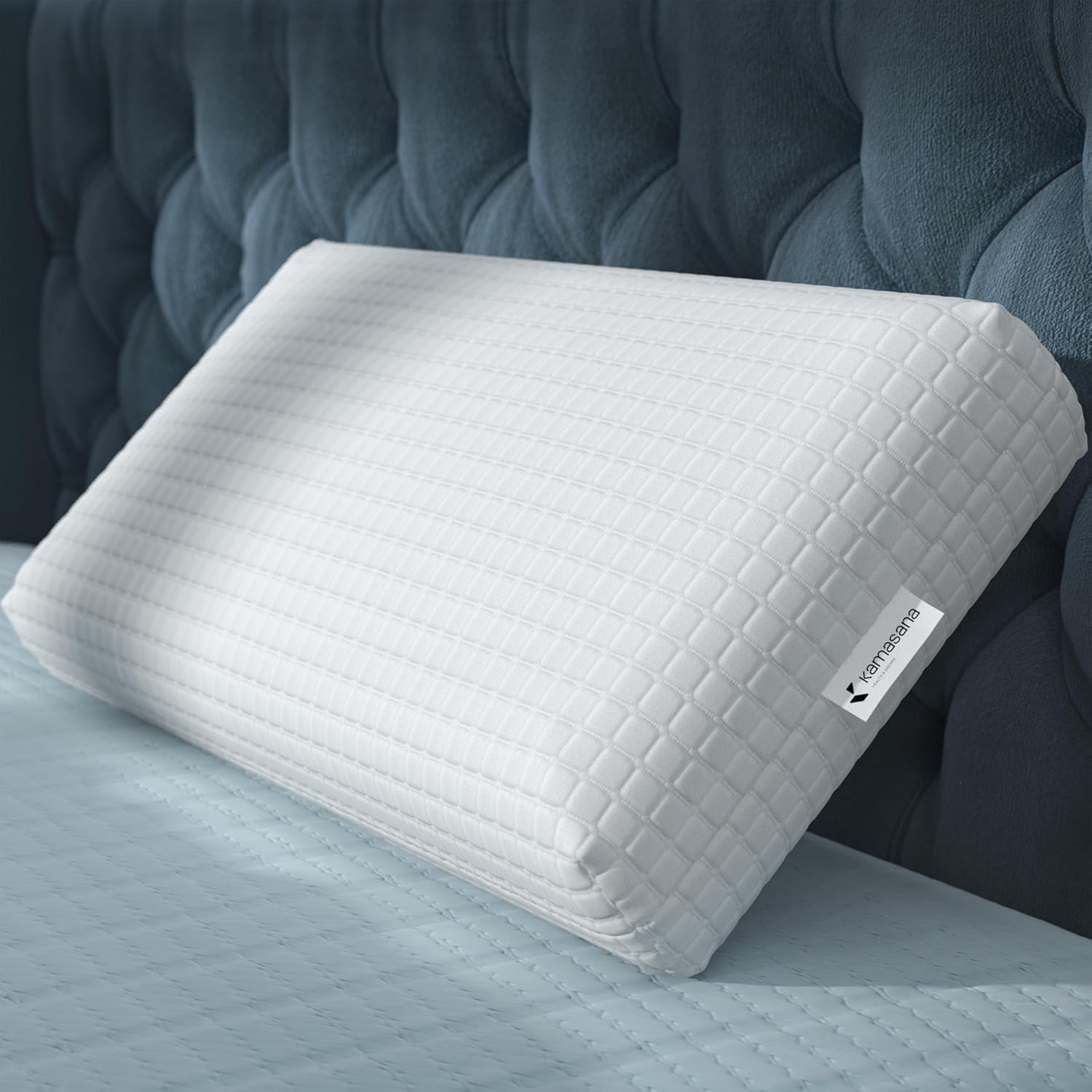 Seitenschläferkissen 40 x 80 cm, Höhe 16 cm – Orthopädisches Nackenstützkissen – Memory-Schaum-Kissen – ergonomisches Kissen mit weicher und fester Seite