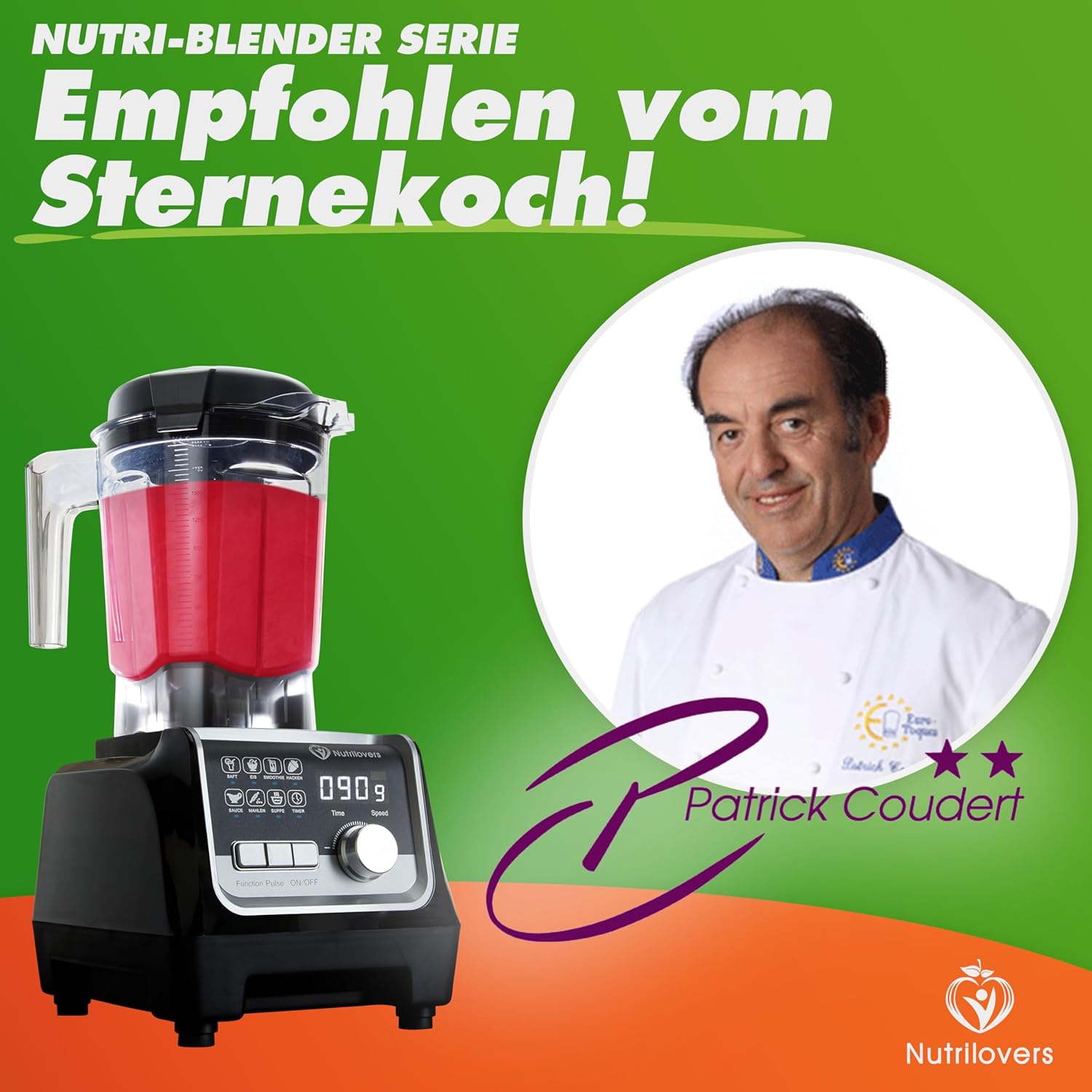 Nutrilovers NUTRI-BLENDER MAX+ Hochleistungsmixer 2000 W, Hochleistungs-Smoothie-Maker, Profi-Mixer – 2 l Tritan, BPA-frei, 9 Stufen, digitaler Timer mit Smoothie-Rezeptbuch – Bild 9