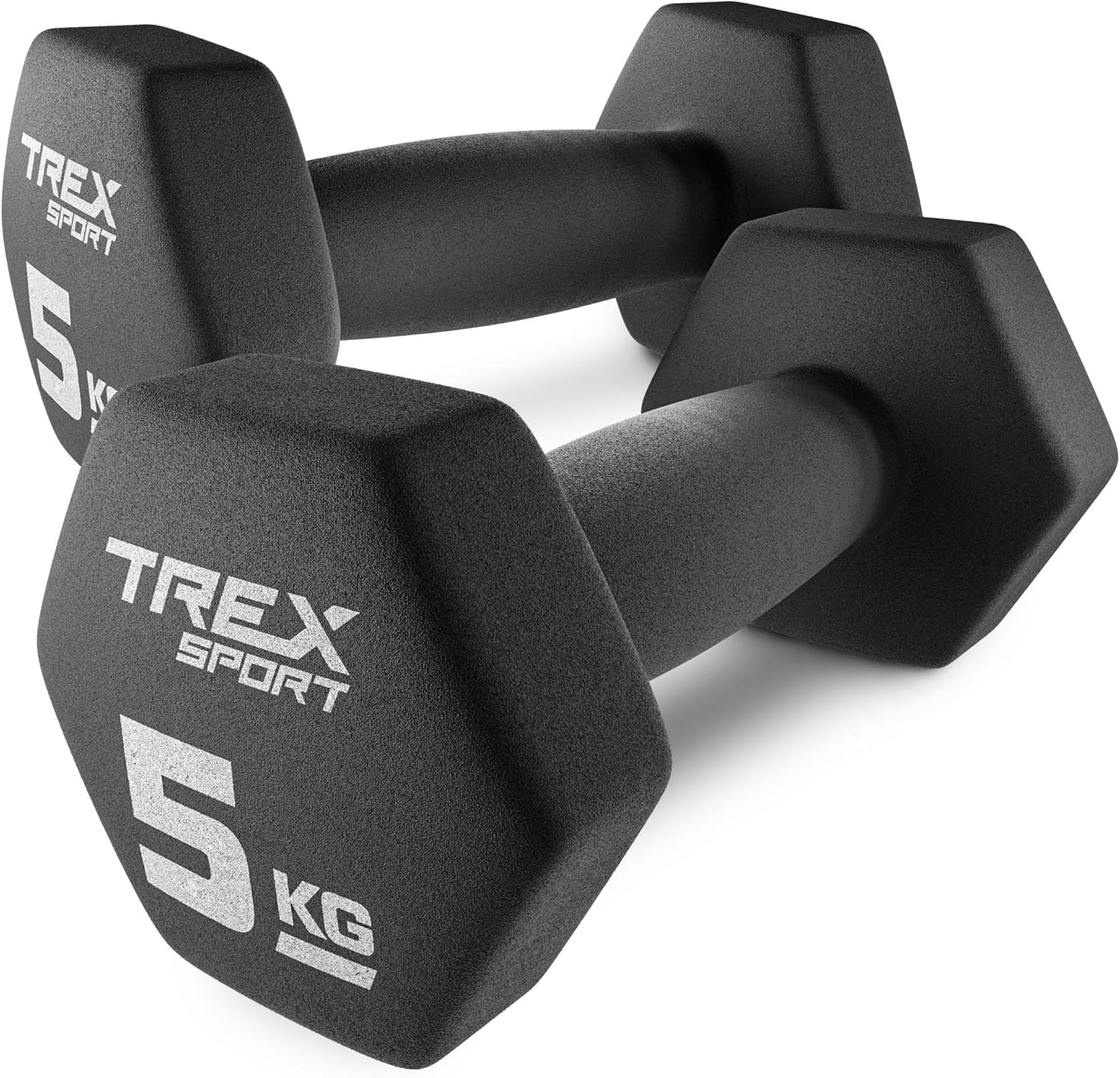 TREX SPORT Neopren-Hanteln-Set | Hanteln 2er Set 4 kg - 20 kg | Hanteln Damen- und Herren-Set – Bild 8