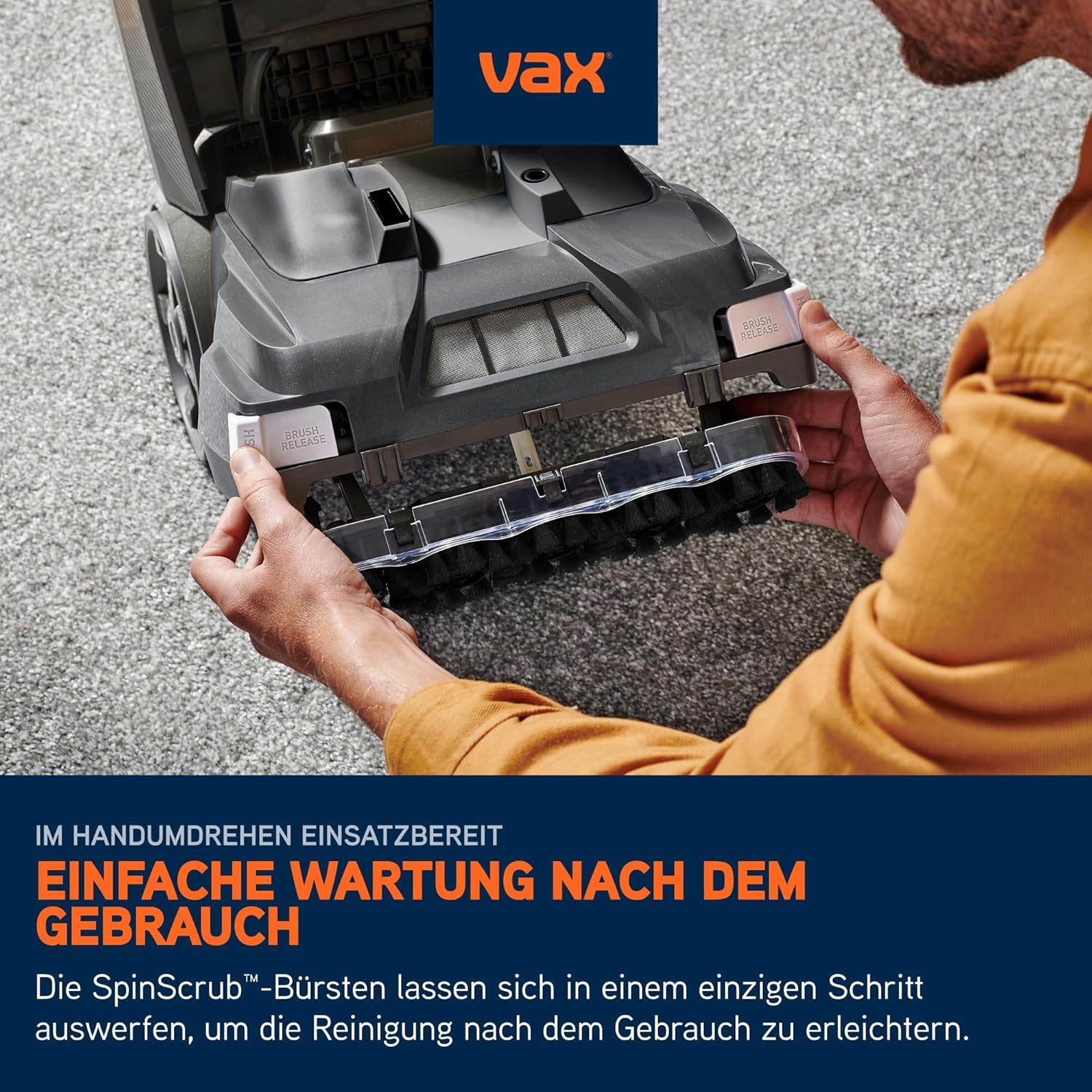 Vax SpinScrub Power Plus Polsterreinigergerät, Teppichreiniger zur Polster- und Fleckenentfernung mit SpinScrub-Technologie, XL-Tank, Schnelltrocknungsleistung und leistungsstarker Haushaltsreinigung – Bild 8
