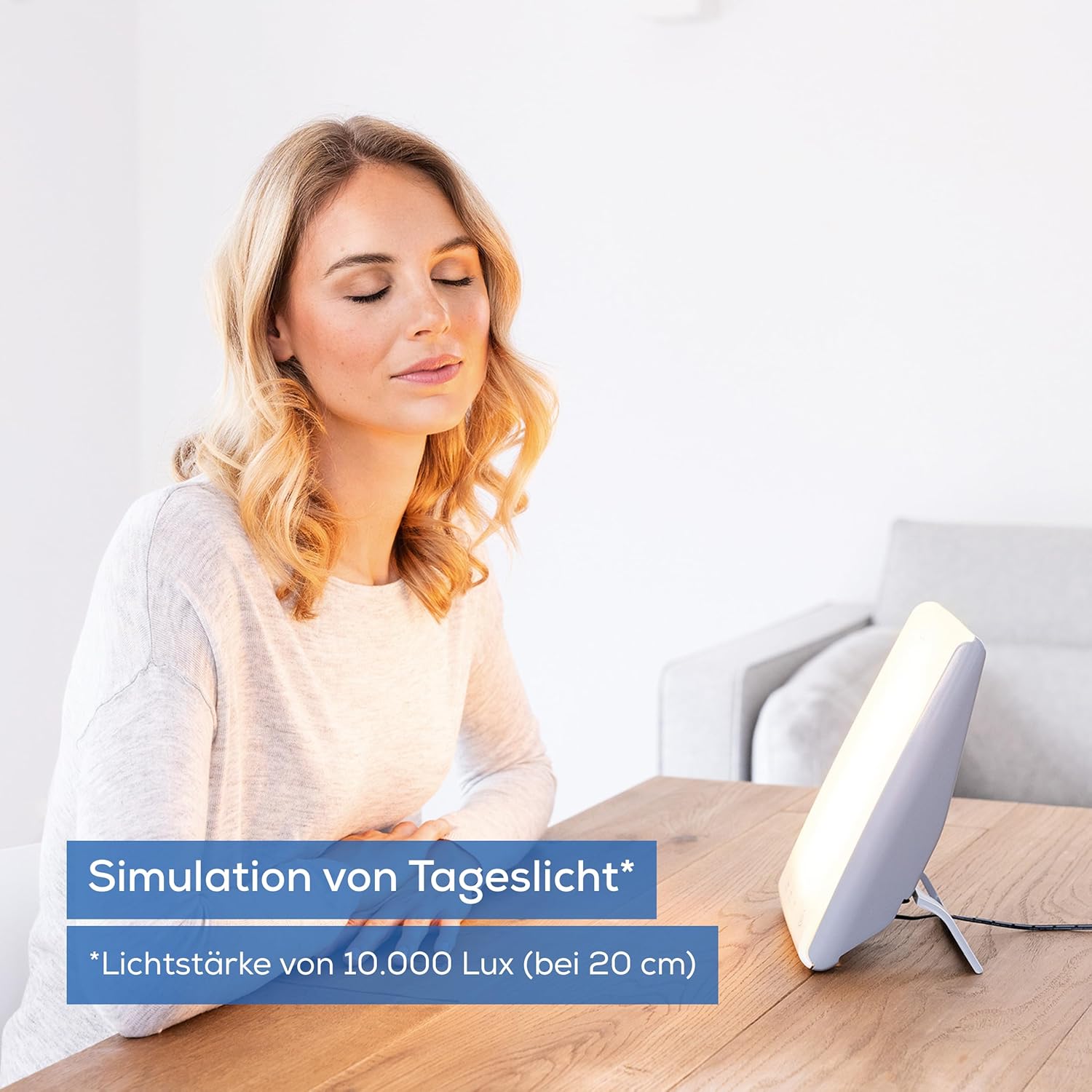 Beurer TL 45 Perfect Day Tageslichtlampe, Simulation von Tageslicht mit 3 Farbtemperaturen für einen geregelten Tag-/Nachtrhythmus, Human Centric Lighting, ideal für den Arbeitsplatz oder den Heimgebrauch – Bild 2