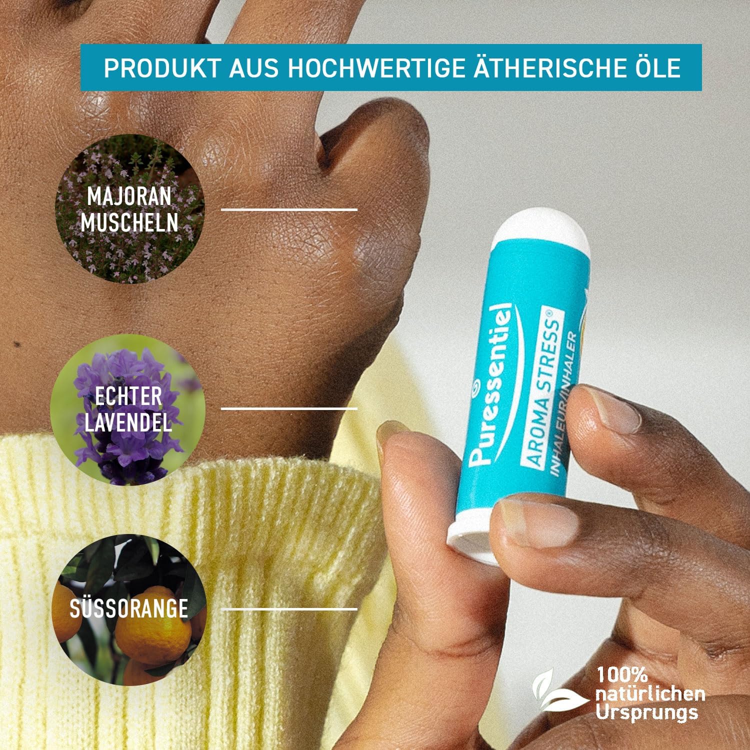 Puressentiel Aroma Stress – Aroma-Stress-Inhalator mit 5 ätherischen Ölen – hilft Stress abzubauen – lindert Ängste – 1 ml – Bild 4