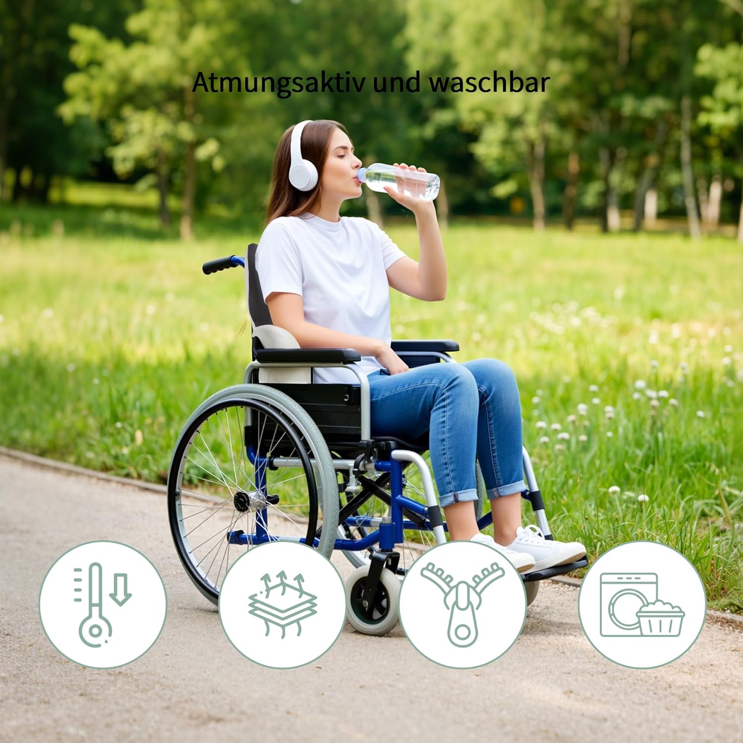 Orthopädisches Lendenkissen | Ergonomisches Rückenkissen gegen Rückenschmerzen aus Memory-Schaum – Bild 6