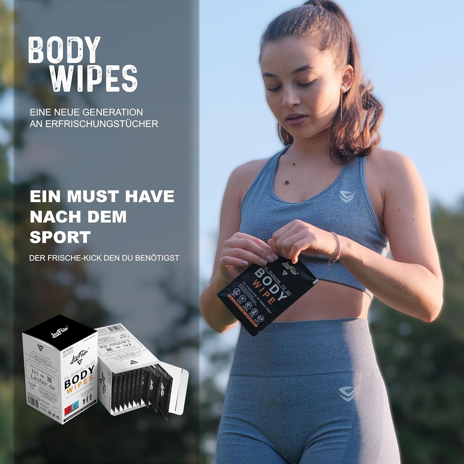 Body Wipes Einweg-Waschlappen XXL – Feuchte Waschlappen für Reisen, Camping, Festival & Unterwegs – 10 große Feuchttücher einzeln verpackt für Gesicht und Körper – Bild 3