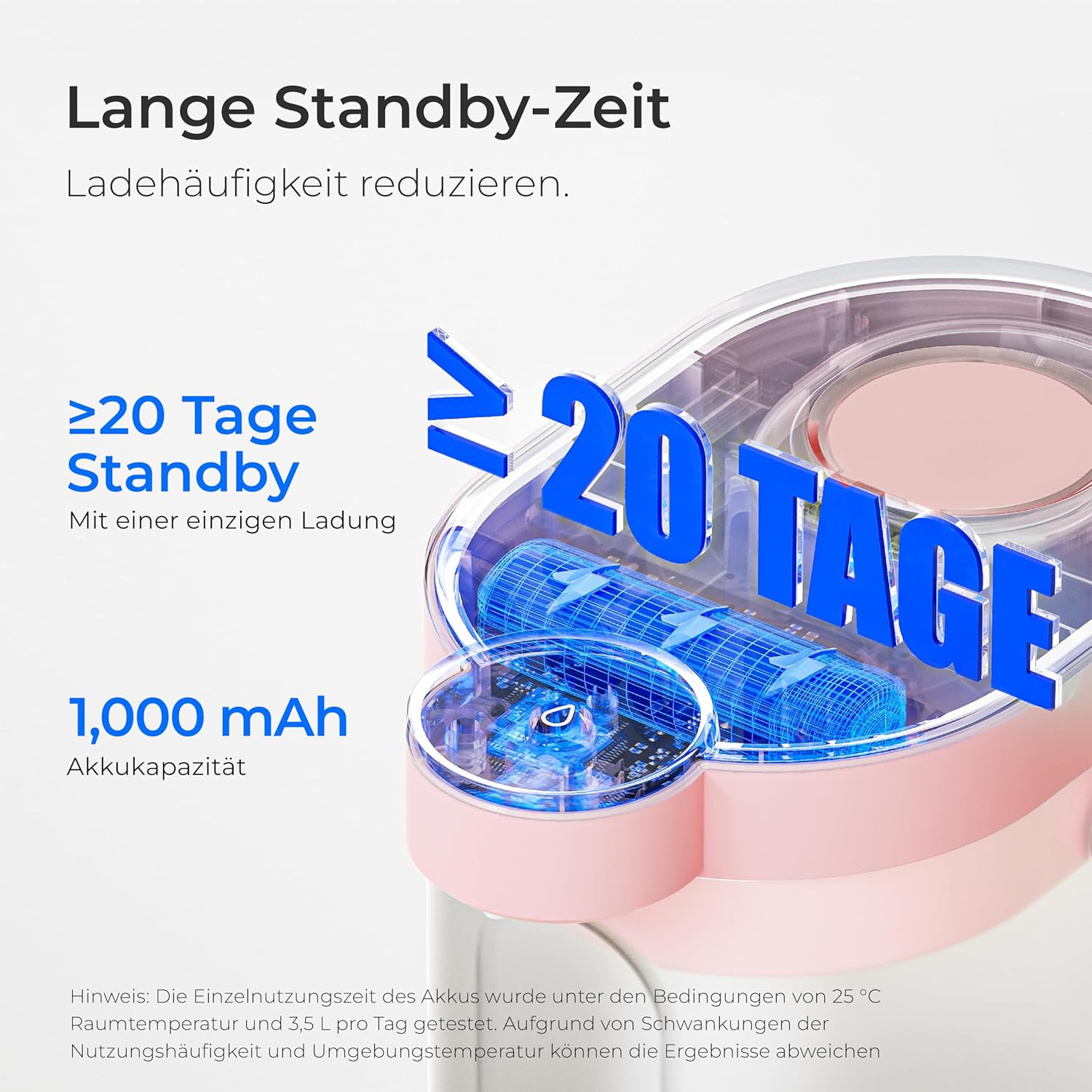 Waterdrop FreshTaste Wasserhärter, elektrischer Wasserfilterkrug, 4 l Wasserfilterspender für Kühlschrank, reduziert Kalk, Chlor, Blei, Kupfer, reinigt, Pink (Ersatzfilter: WD-EWFS) – Bild 7