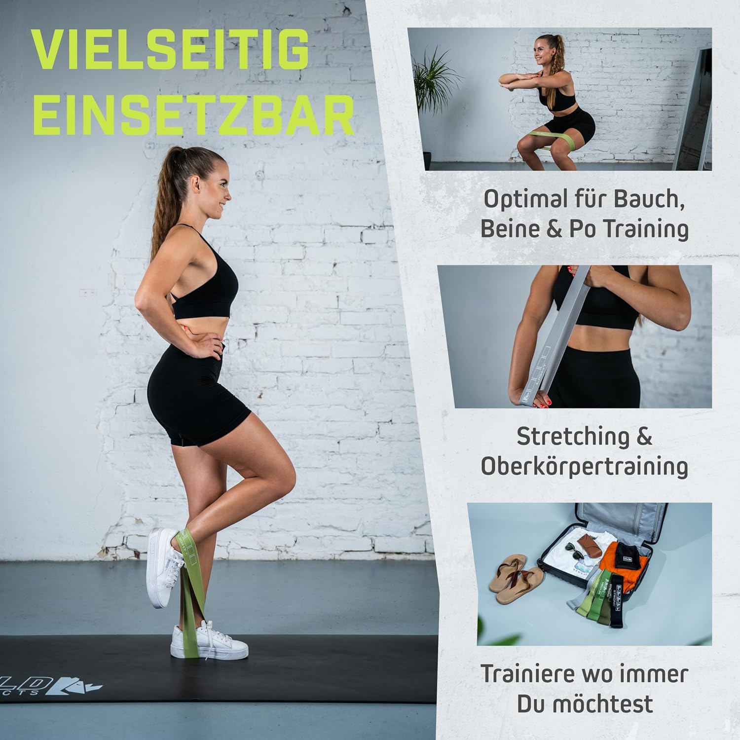 Wild Instincts Loop Bands Set aus Stoff – Minibänder Stoff für Krafttraining – Fitnessbänder Stoff – Mini Resistance Band – Miniband Fitness – Stretchband Fitness mit WebApp – Bild 3