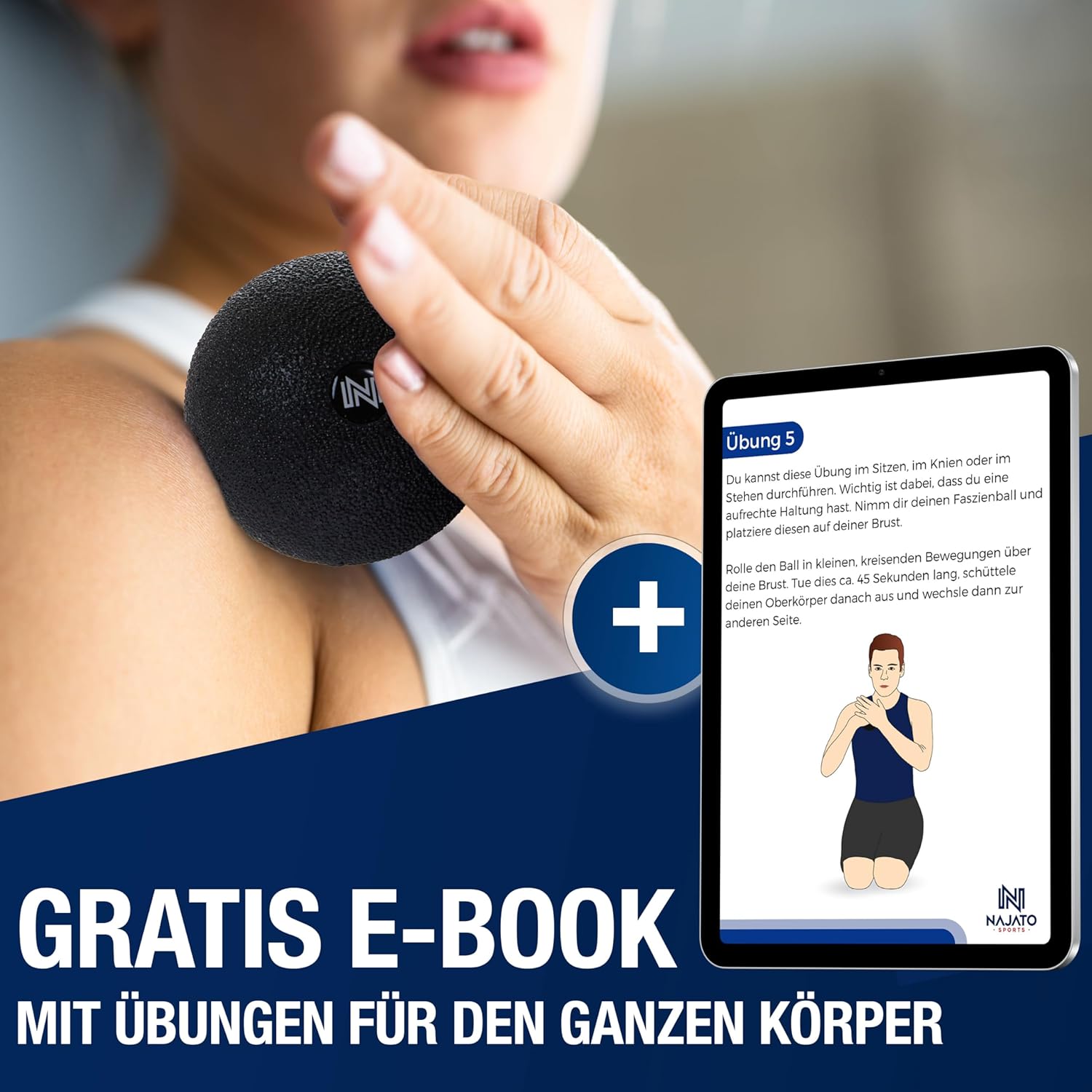 NAJATO Sports Faszien-Set – inklusive Faszienrolle, Faszienball, Duoball & Ebook (PDF-Datei) – verschiedene Set-Zusammenstellungen für die Tiefenmassage – Bild 7