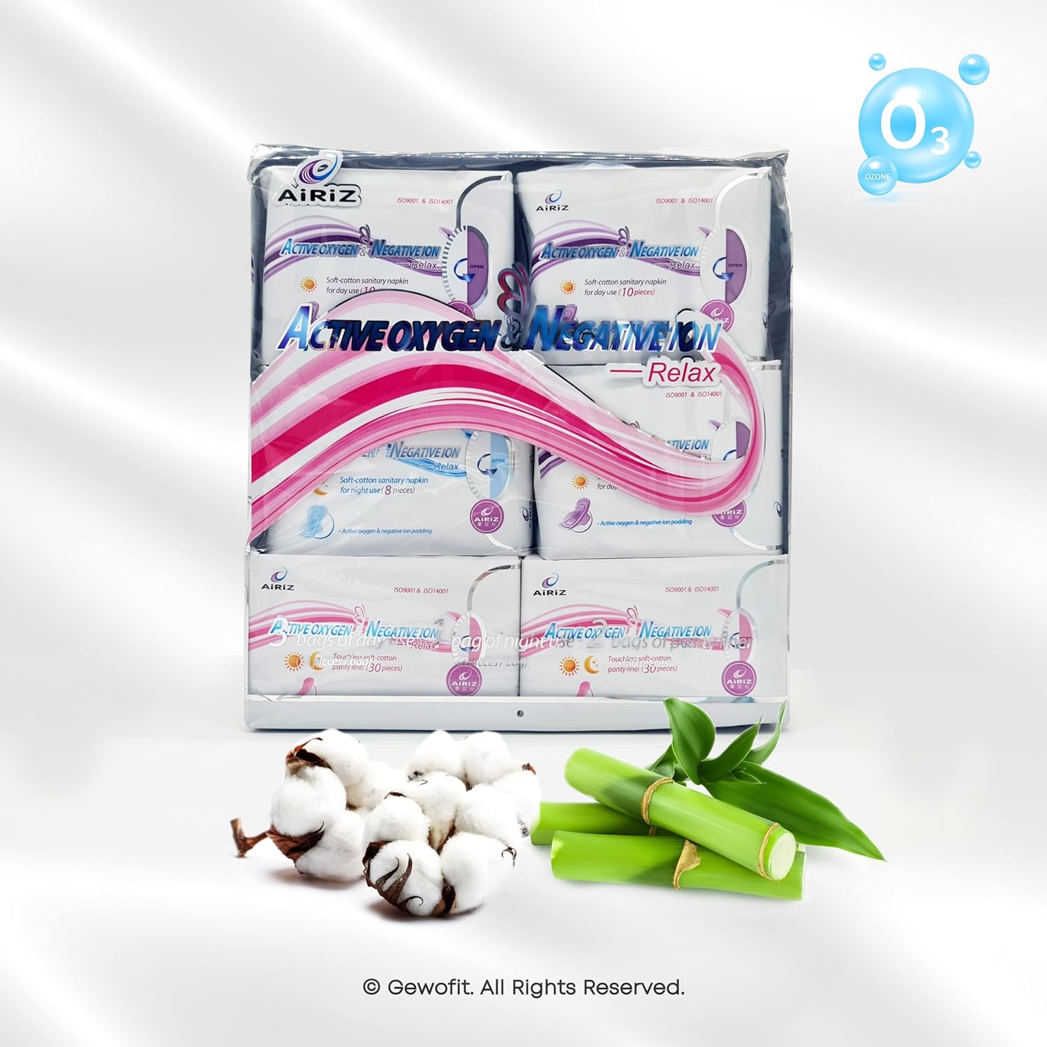 Damenbinden von PantyLiners, 6 Stück – hygienische Damenbinden mit aktivem Sauerstoff und negativen Ionen, 100 % Bio-Baumwolle, ultra-Komfort für den täglichen Gebrauch, Frische und Nacht – Bild 2