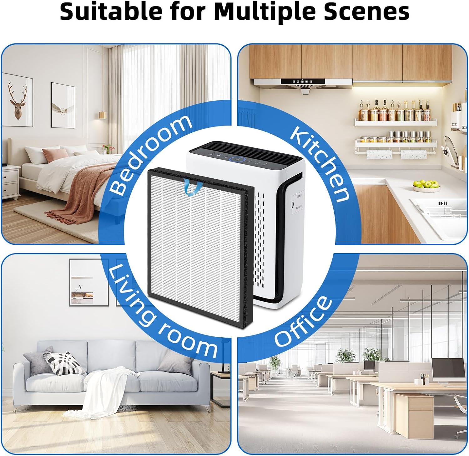 Vital 100S Filter, Ersatzfilter für Levoit Luftreiniger, 3-in-1 Hepa, hocheffizienter Aktivkohlefilter und Vorfilter, 2 Stück – Bild 7