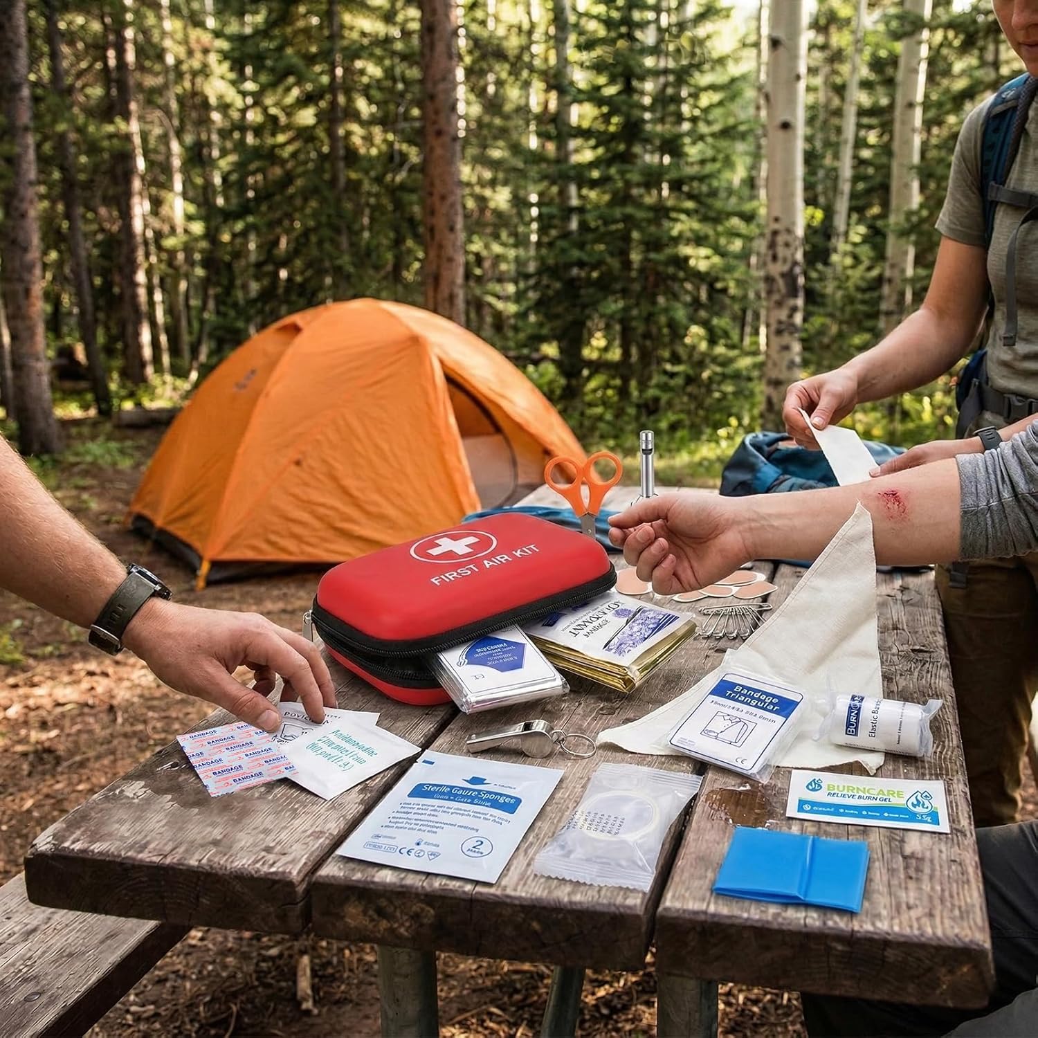 Carehabi Erste-Hilfe-Set Outdoor 2026, 114-teiliges Erste-Hilfe-Set, wasserdicht, Erste-Hilfe-Set, Notfallausrüstung für Wandern, Camping, Fahrrad, Reisen, Mini-Erste-Hilfe-Tasche – Bild 3