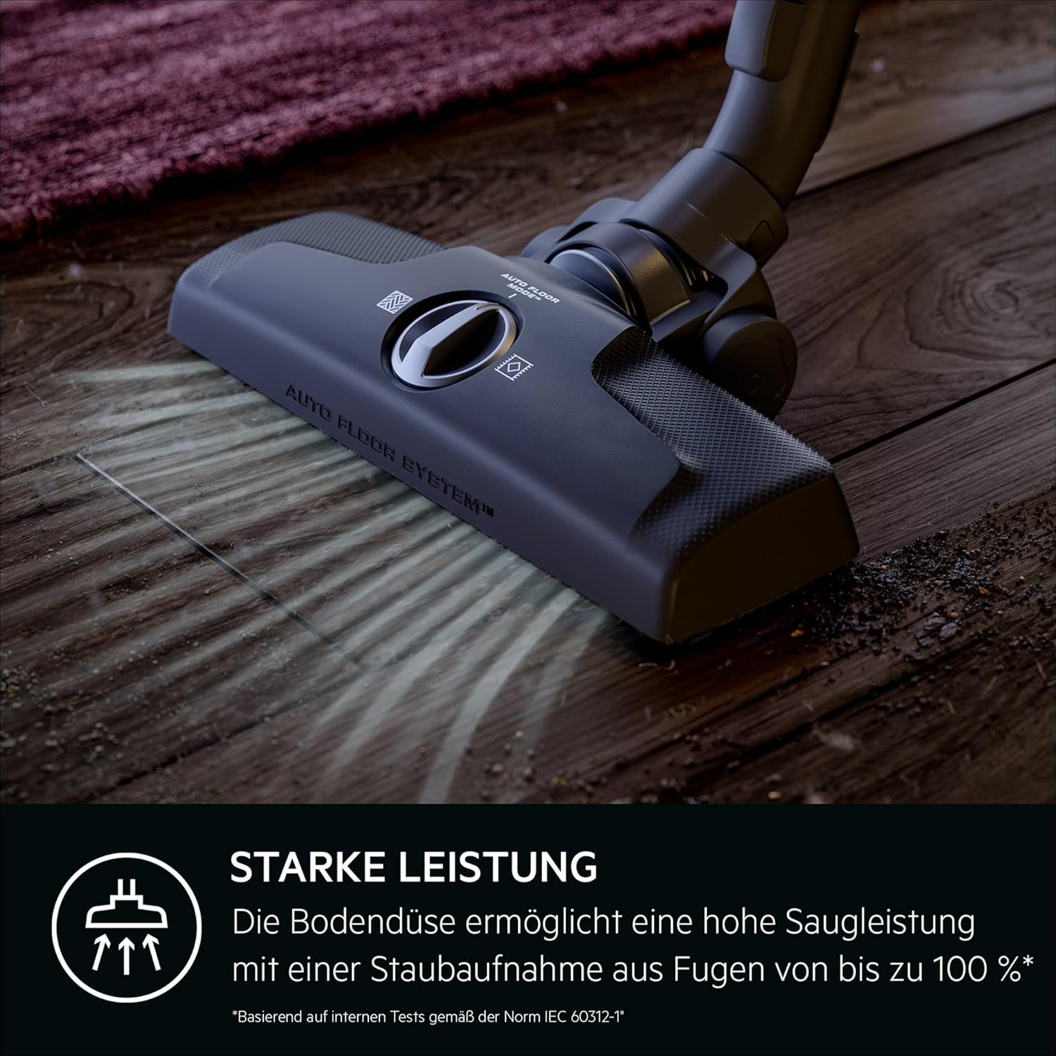 AEG Clean 6000 AB61C1OKO Öko-Staubsauger, hohe Saugleistung, zusätzliche Düsen, XL-Räder, Edelstahl-Teleskoprohr, 65 % recyceltes Material, 12 m Kabel, 850 Watt, Zubehör, grau – Bild 4